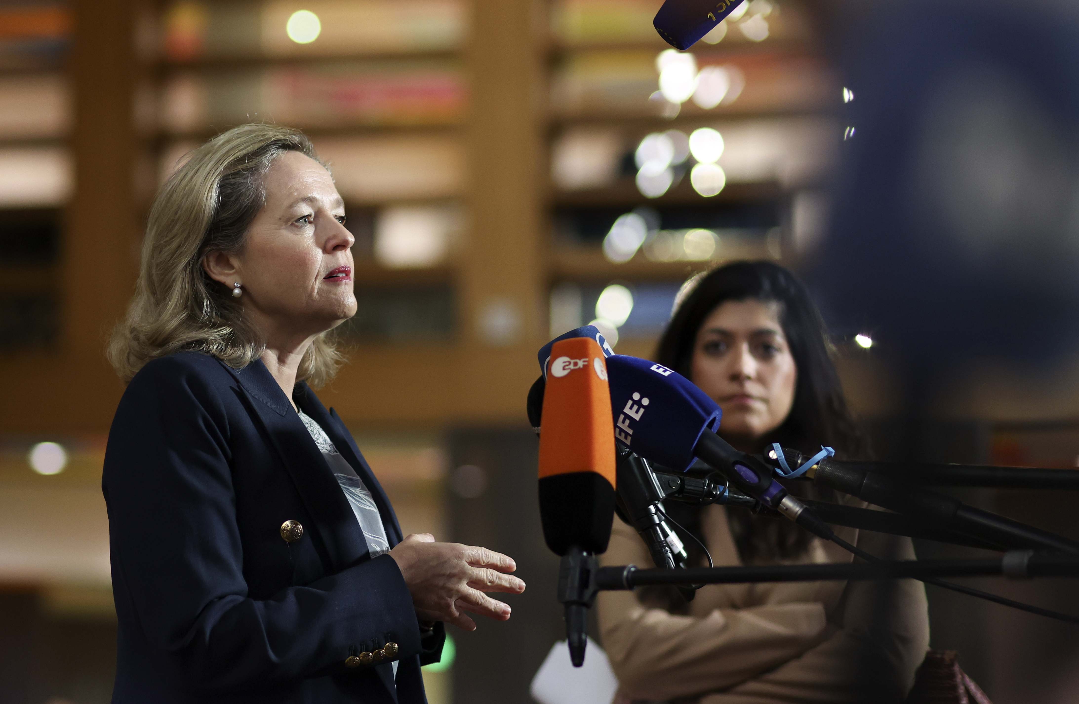 La presidenta del BEI, Nadia Calviño