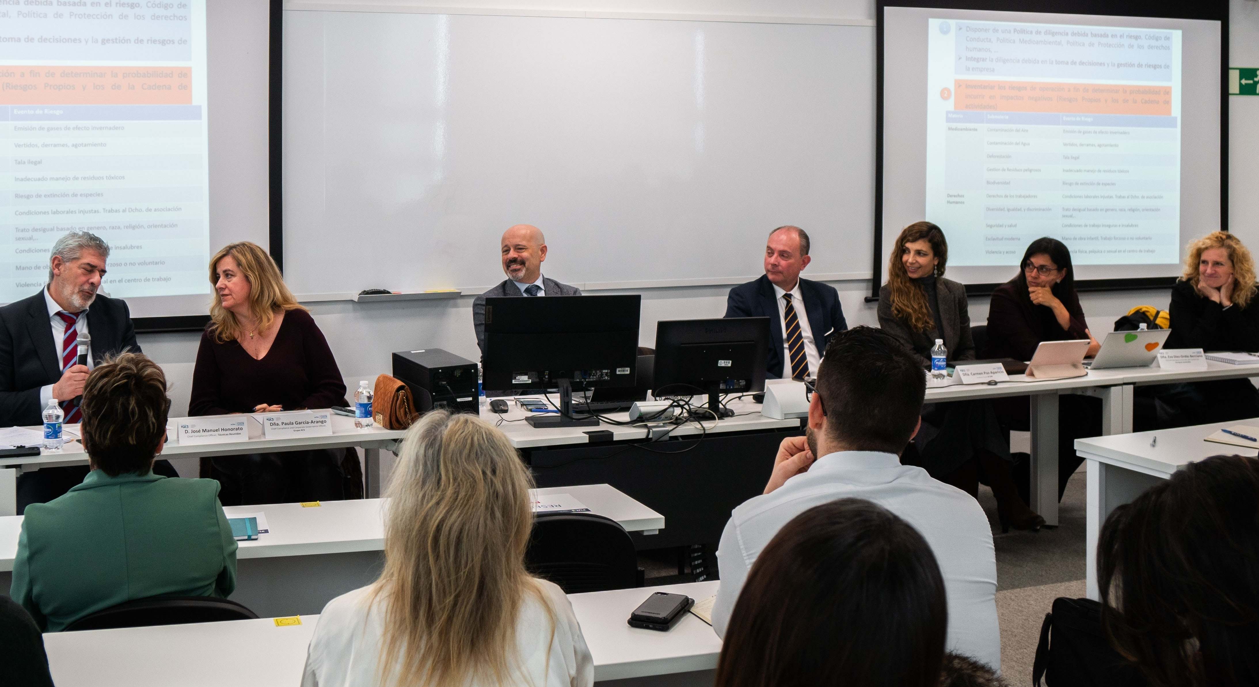 Vista de la mesa redonda sobre la Directiva de Sostenibilidad de Diligencia Debida celebrada en la Universidad Carlos III