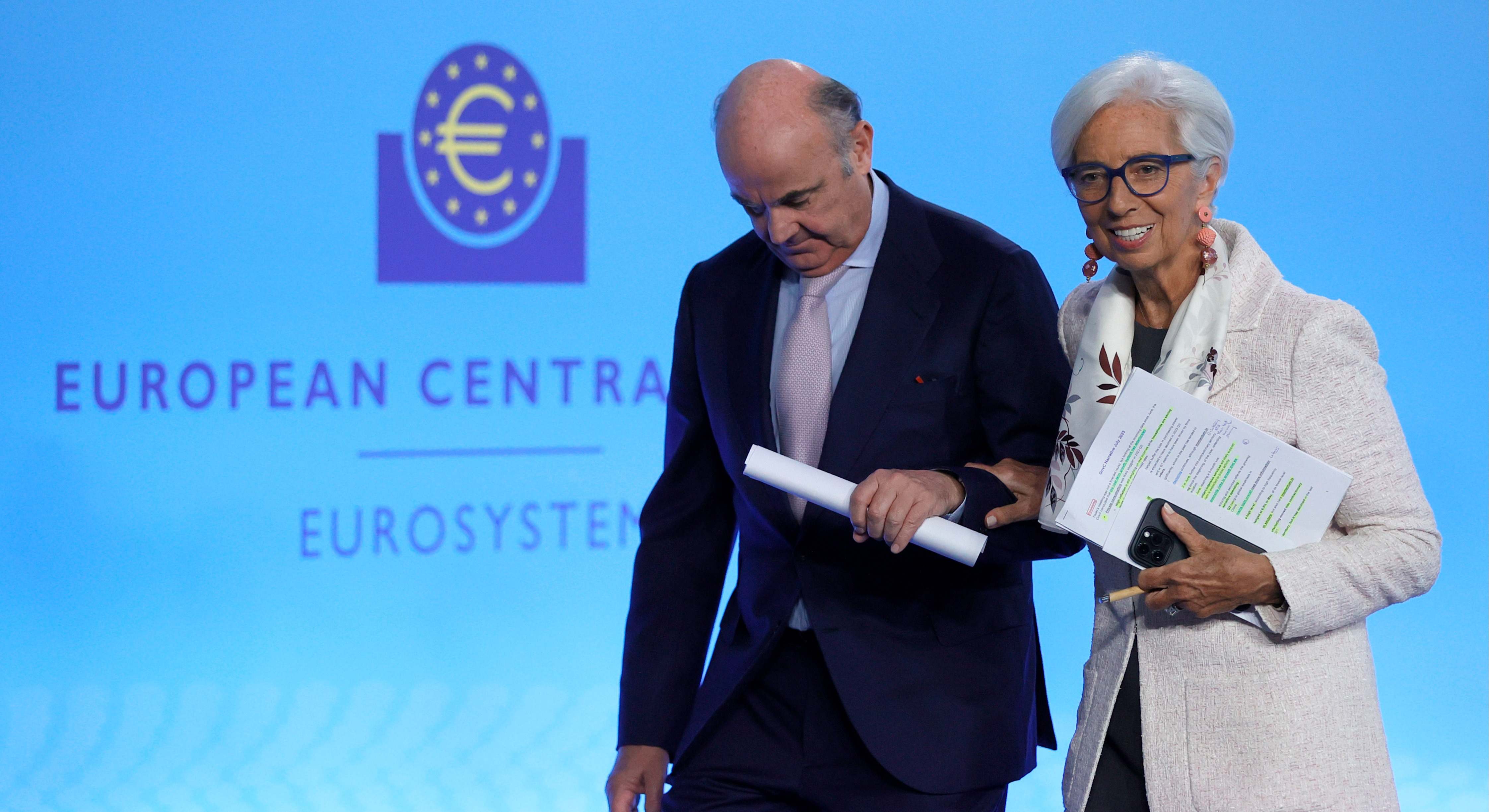 Christine Lagarde y Luis de Guindos