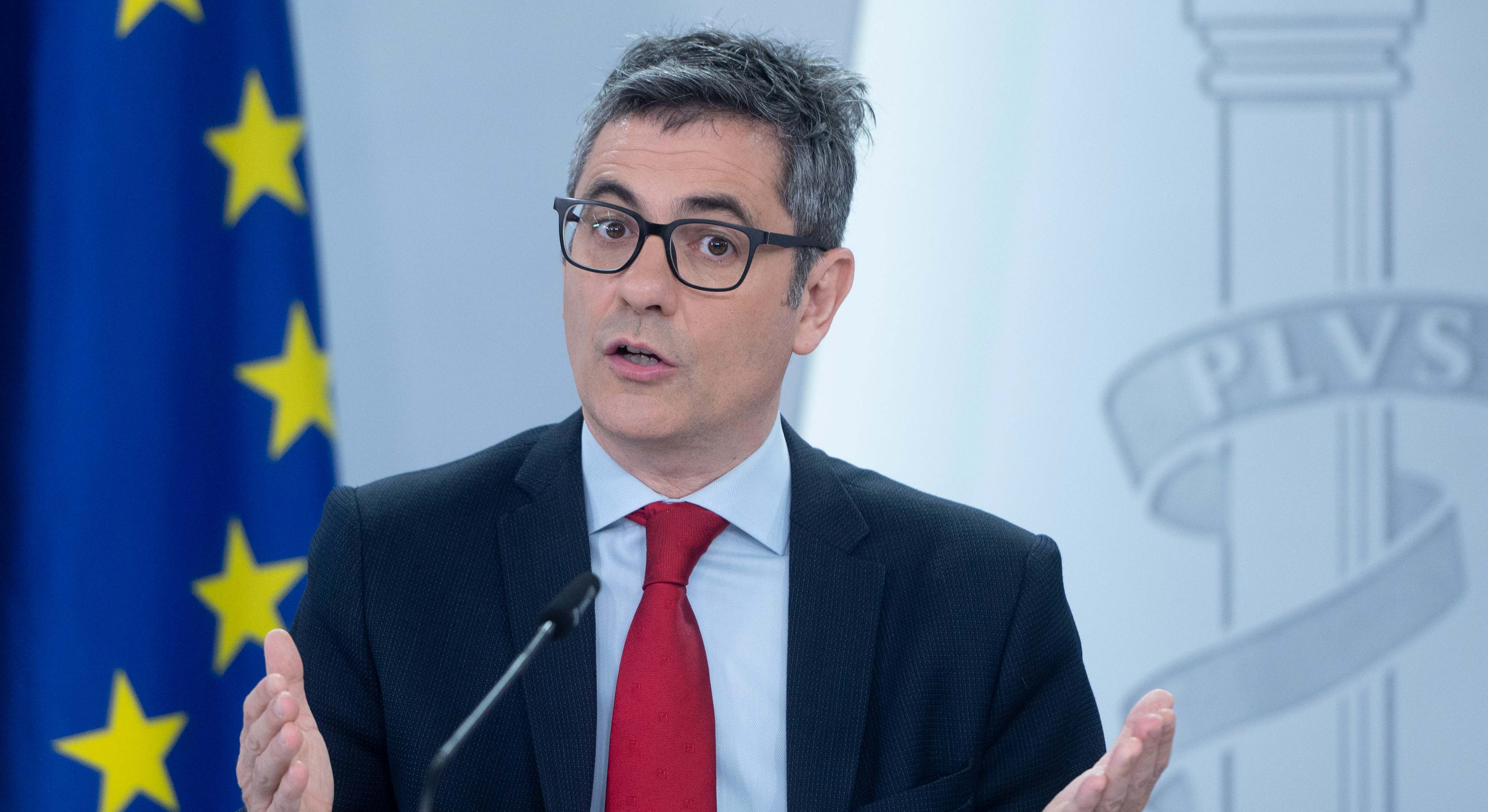El ministro de la Presidencia, Justicia y Relaciones con las Cortes, Félix Bolaños
