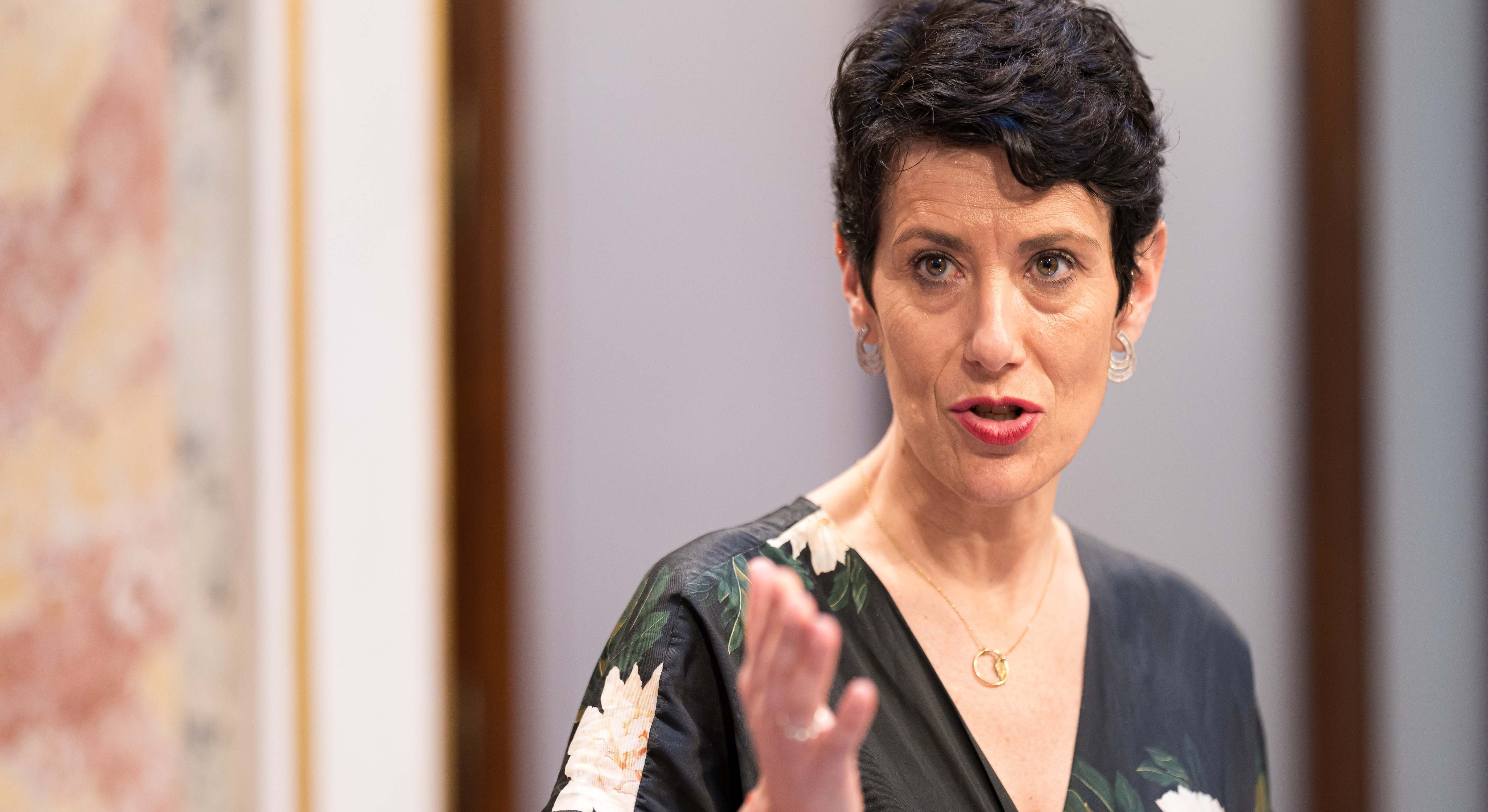 La ministra de Inclusión, Seguridad Social y Migraciones, Elma Saiz. Europa Press