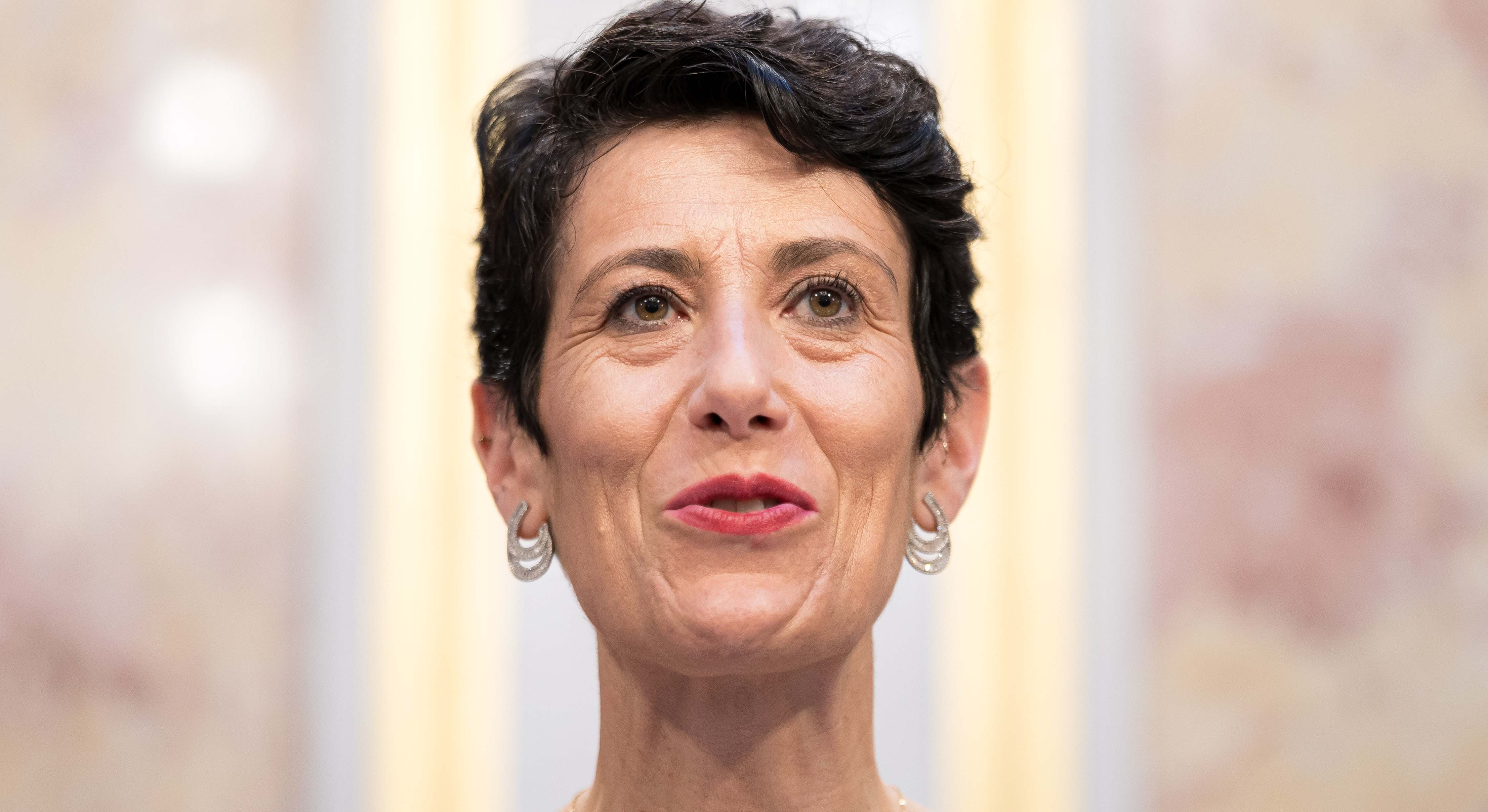 La ministra de Inclusión, Seguridad Social y Migraciones, Elma Saiz. Europa Press