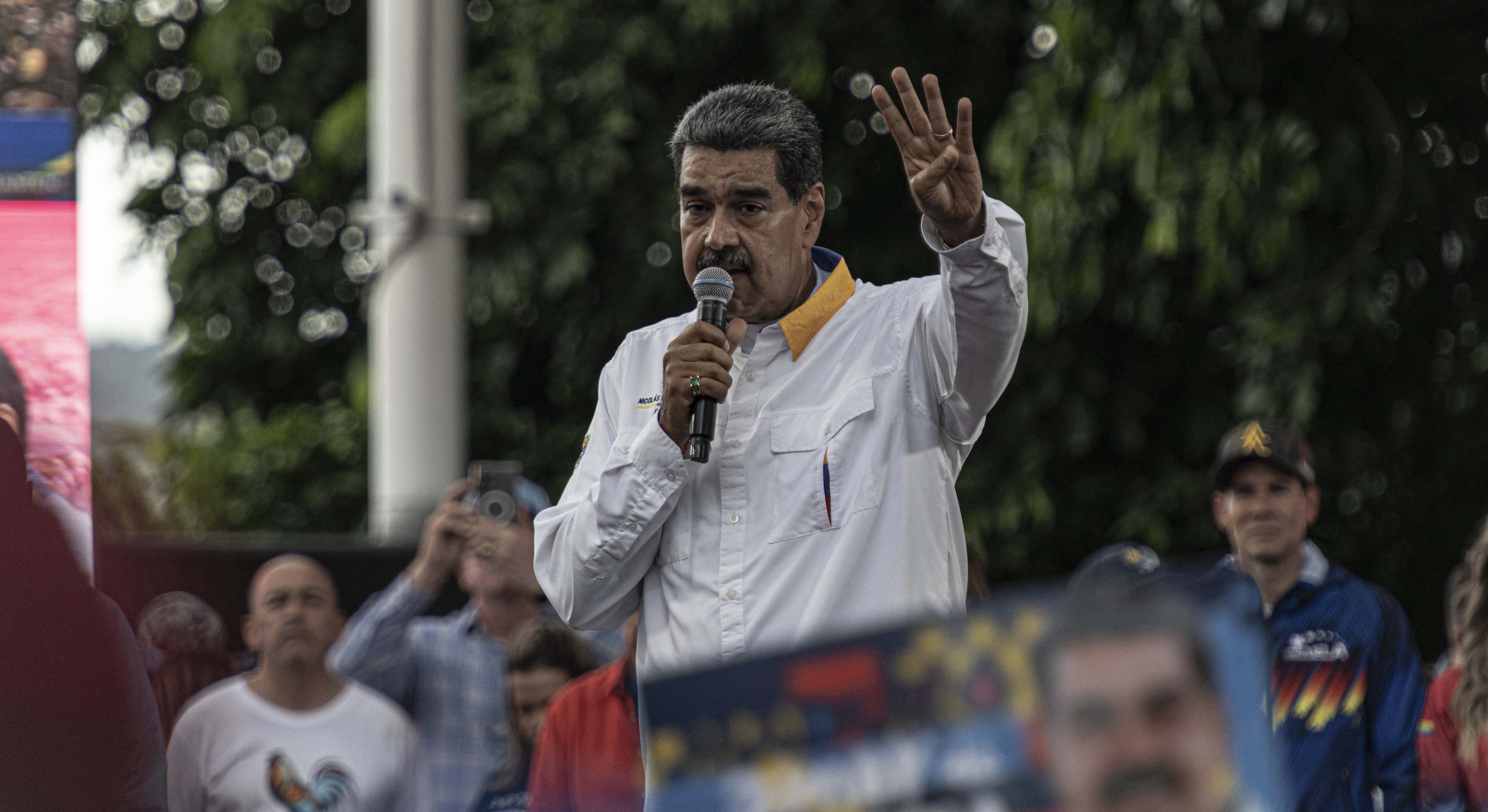 Maduro en un acto en Caracas (Bloomberg)