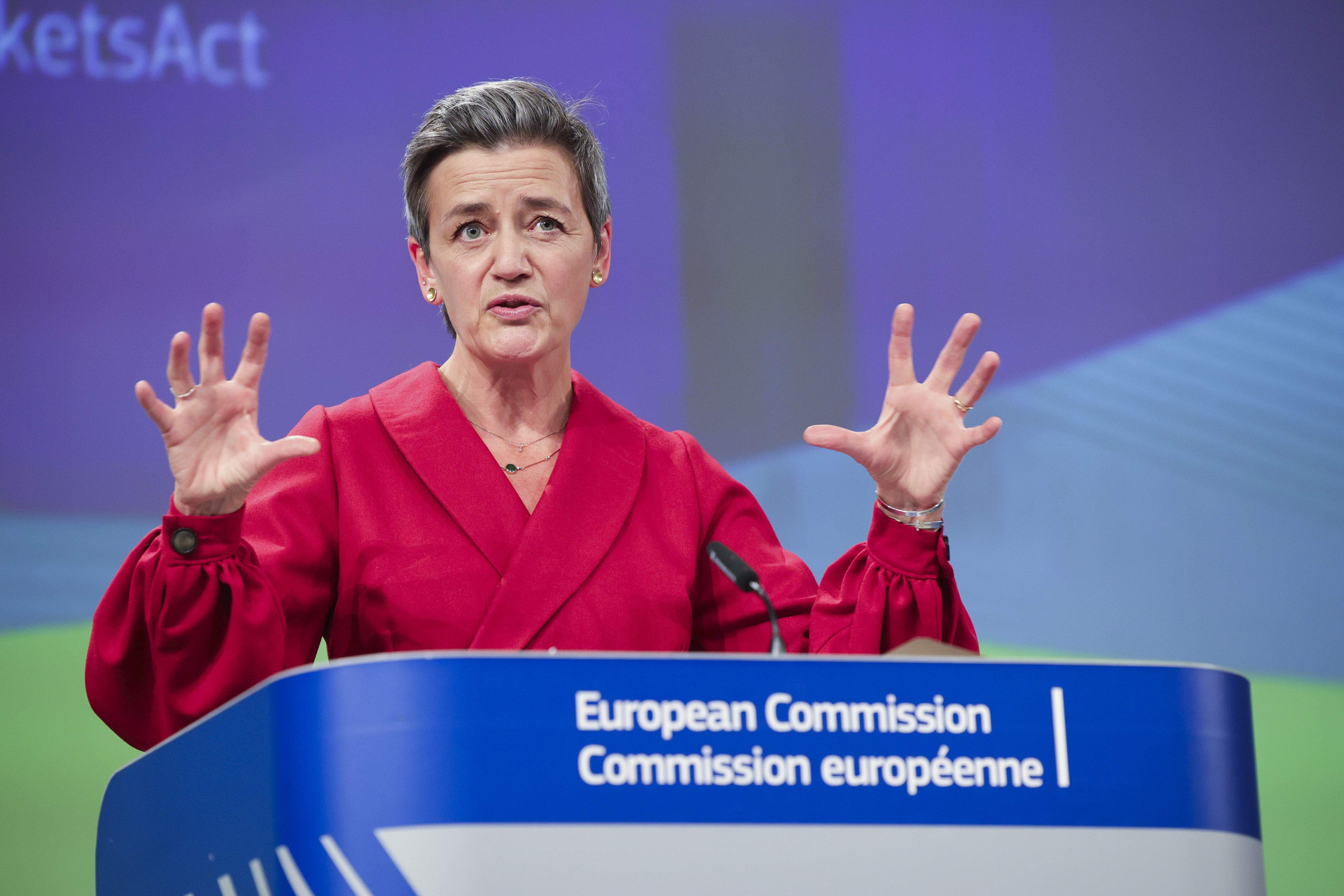 La vicepresidenta de la Comisin Europea y responsable de Competencia Margrethe Vestager EE