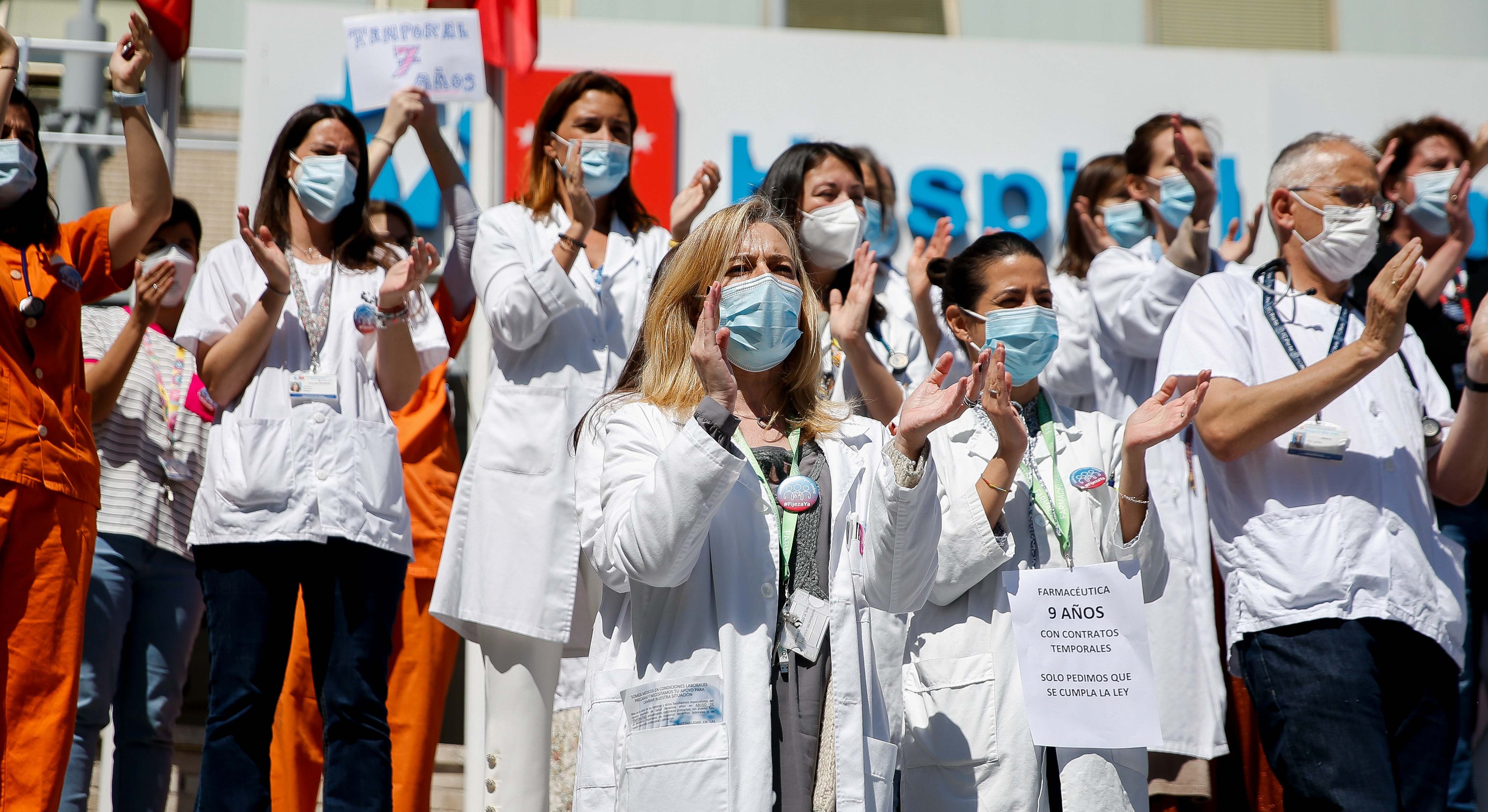 Protesta de sanitarios en el Hospital Gregorio Marañón de Madrid en 2022