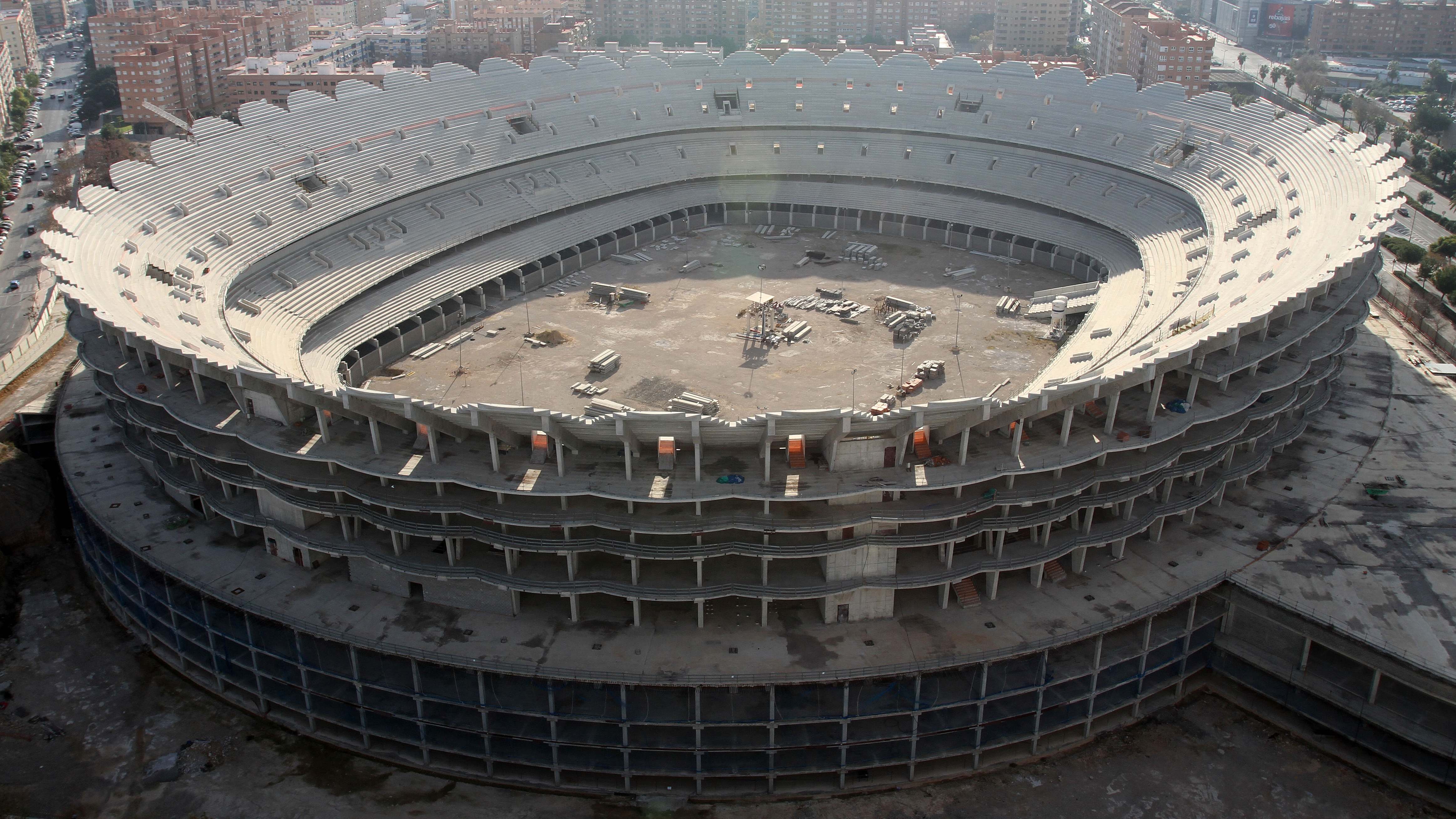 El inacabado Nuevo Mestalla.
