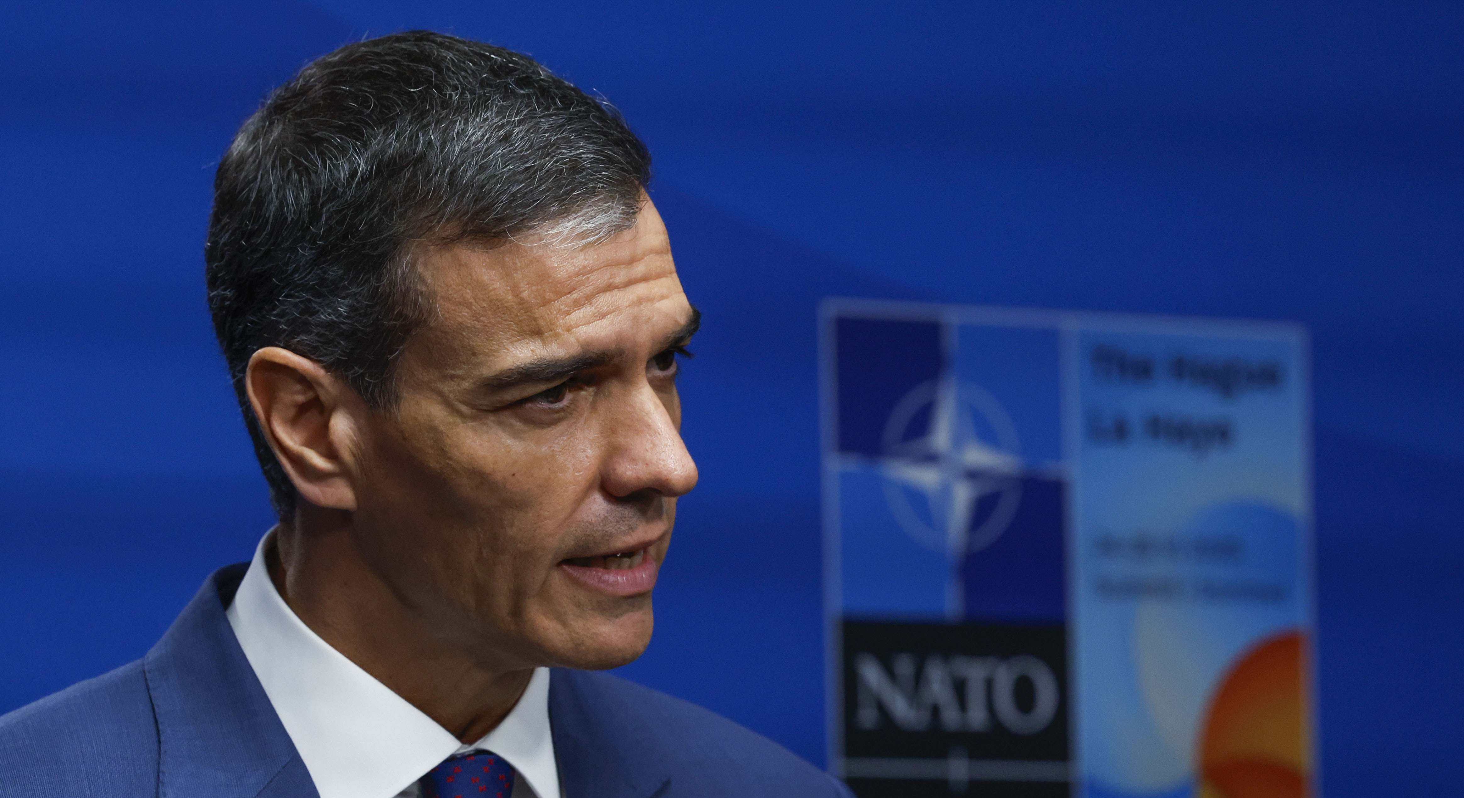 El presidente del Gobierno, Pedro Sánchez, en la cumbre de la OTAN. EFE.