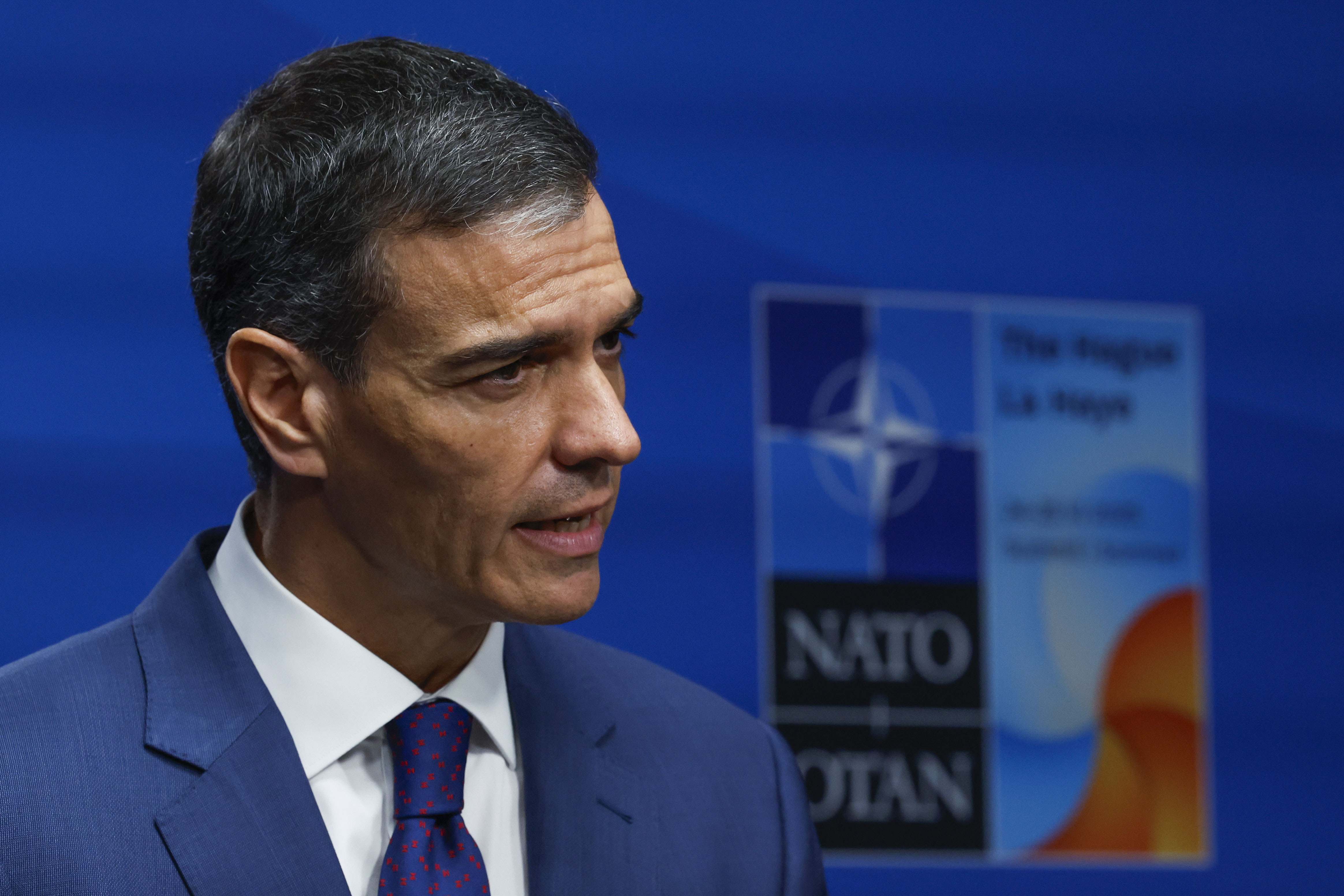 El presidente del Gobierno, Pedro Sánchez, en la cumbre de la OTAN. EFE.