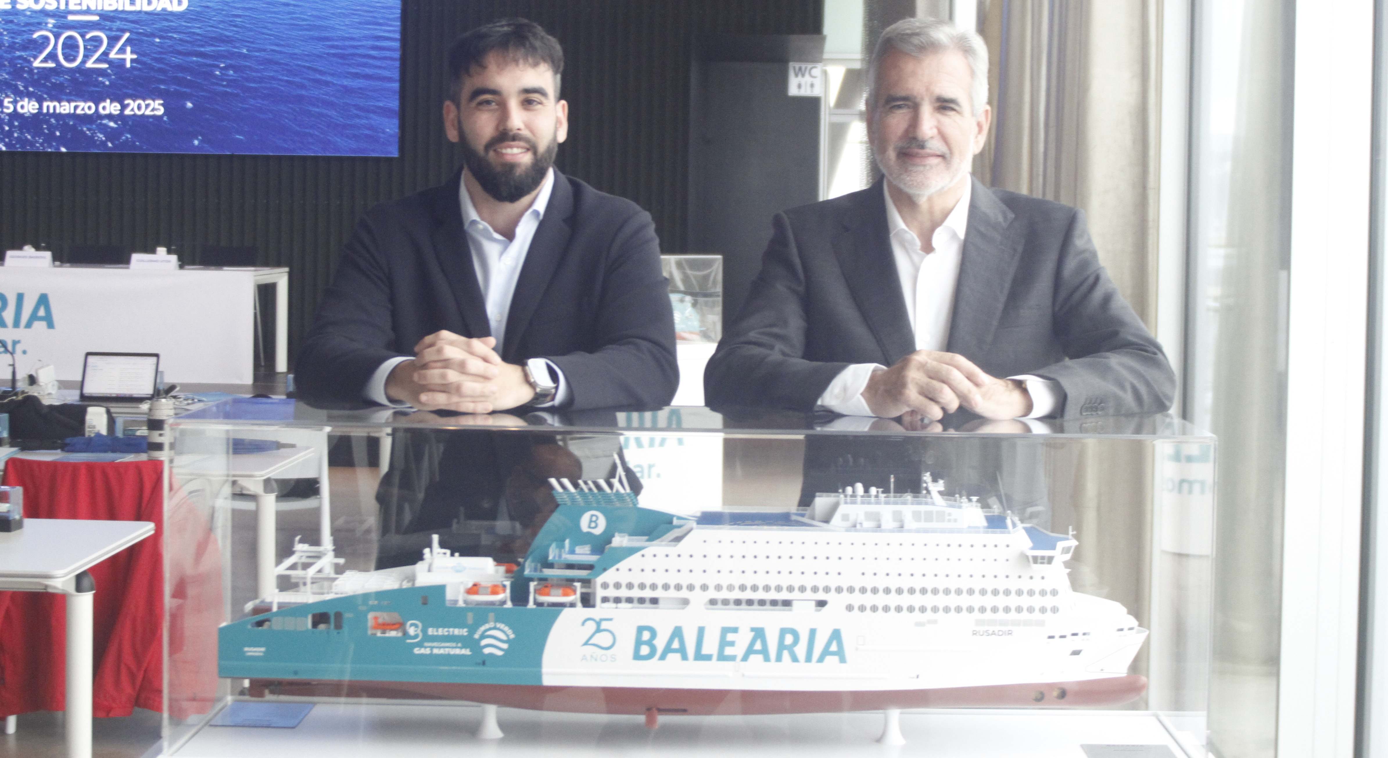 Guillermo Utor, nuevo vicepresidente de Baleària, junto a Adolfo Utor. Foto: Guillemo Lucas