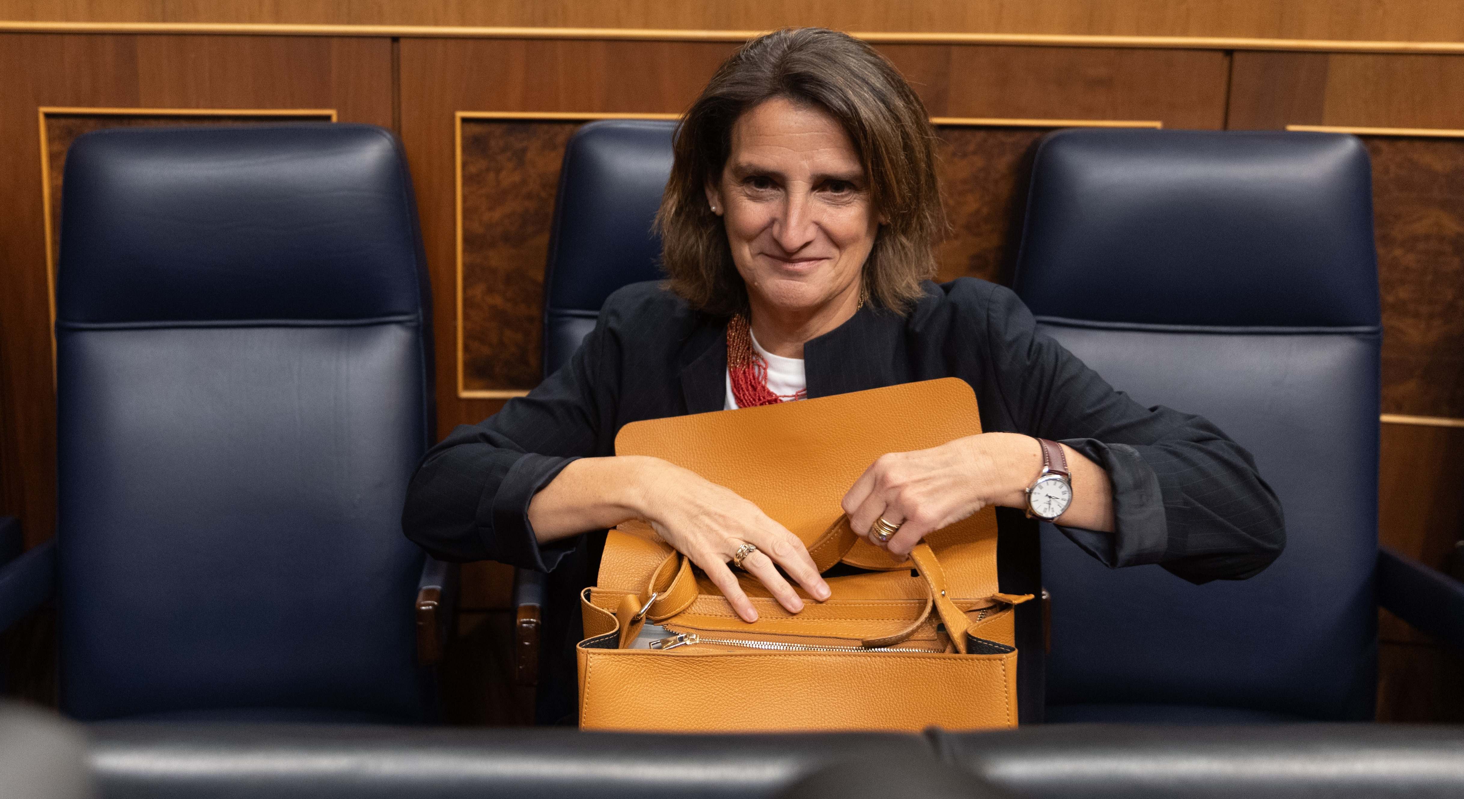 Teresa Ribera, en el pleno del Congreso. 