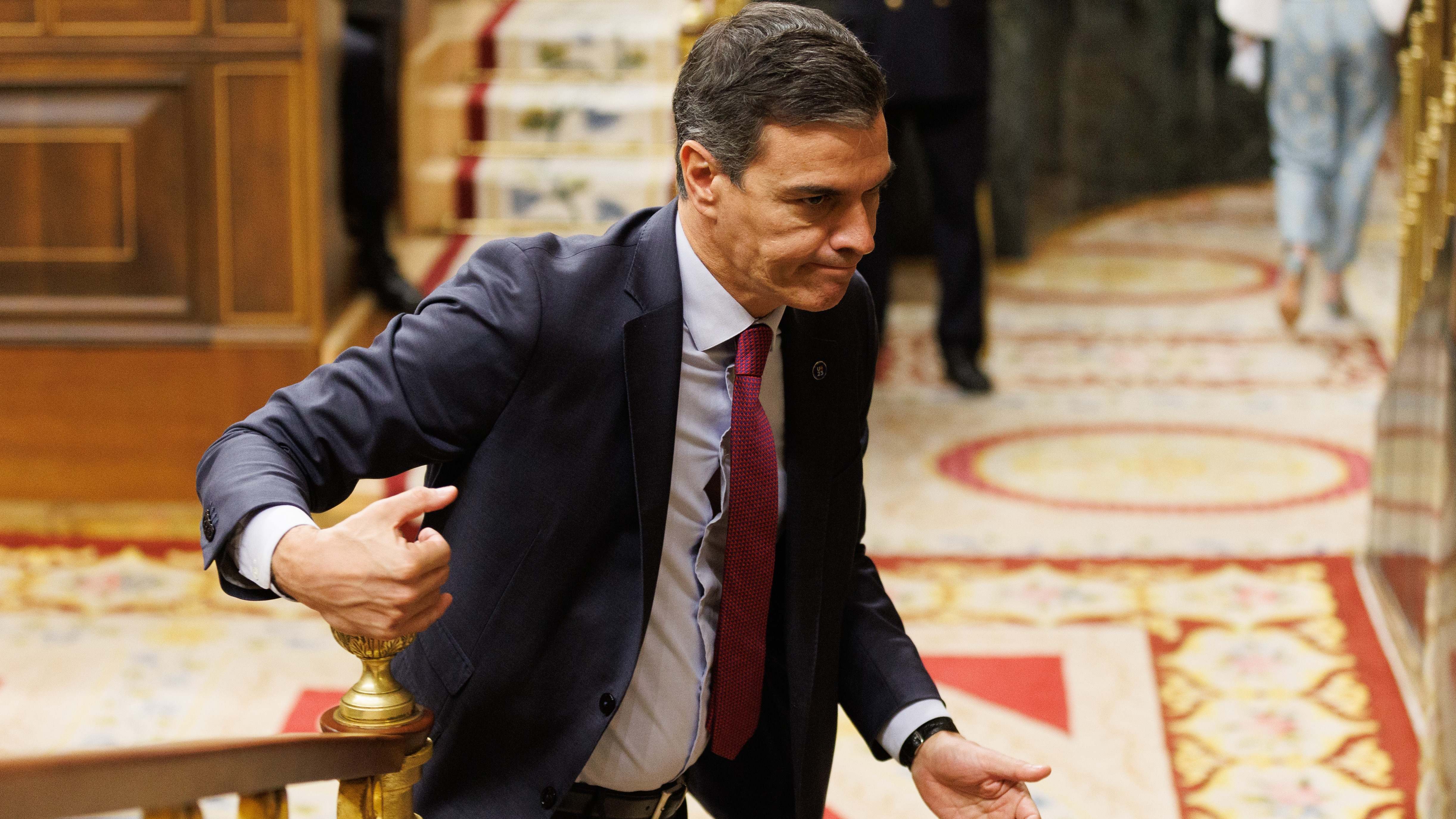El presidente del Gobierno en funciones, Pedro Sánchez, en el Congreso de los Diputados.