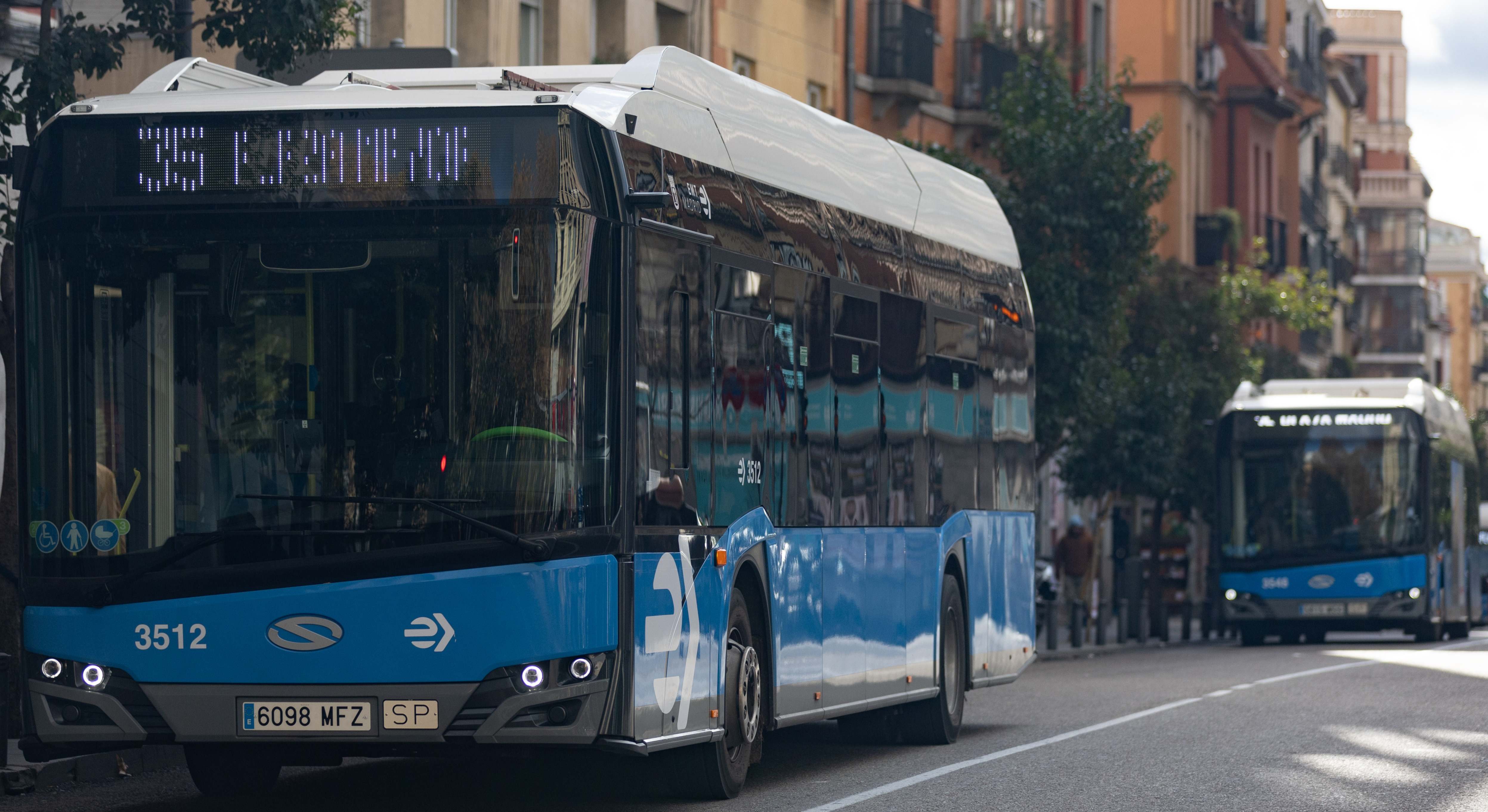 autobuses de la EMT de Madrid. / Foto: EP