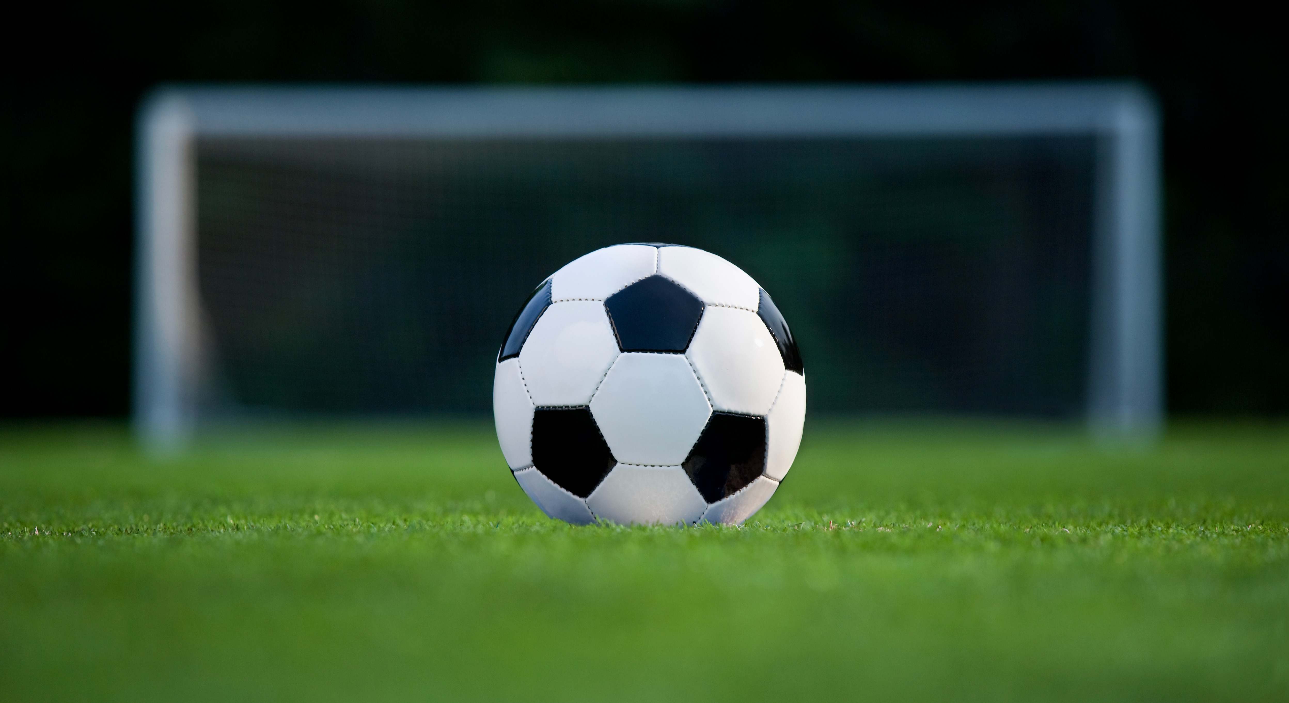 Pelota en un campo de fútbol