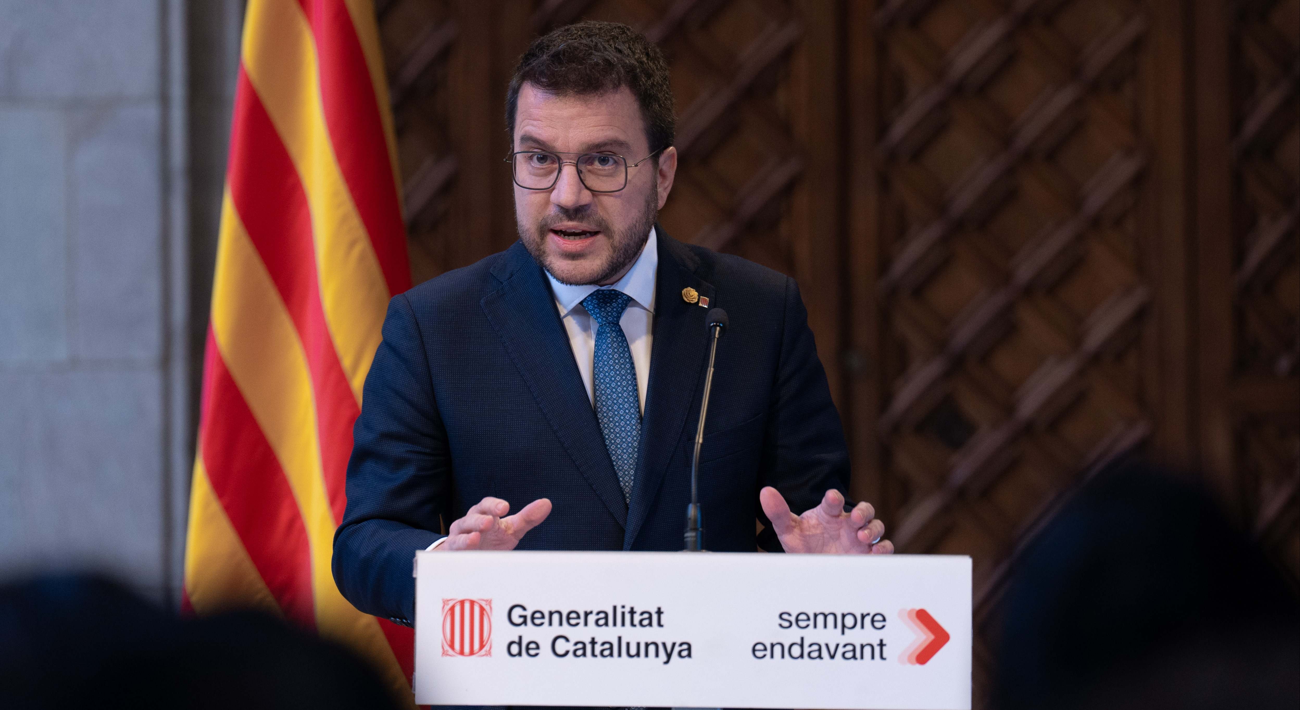 Pere Aragonès en el Parlament de Catalunya. / Foto: EP