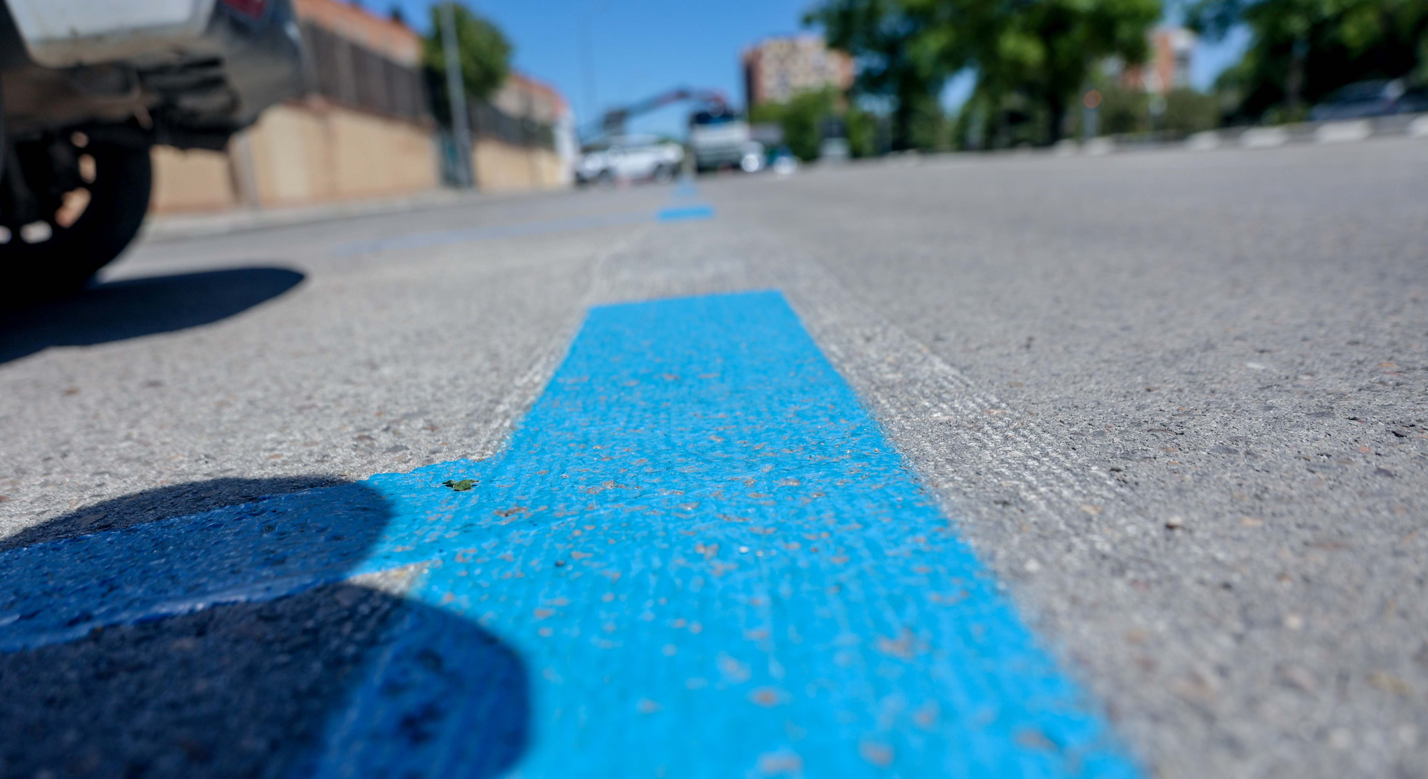Señalización de zona azul en Madrid. / Ricardo Rubio (Europa Press)