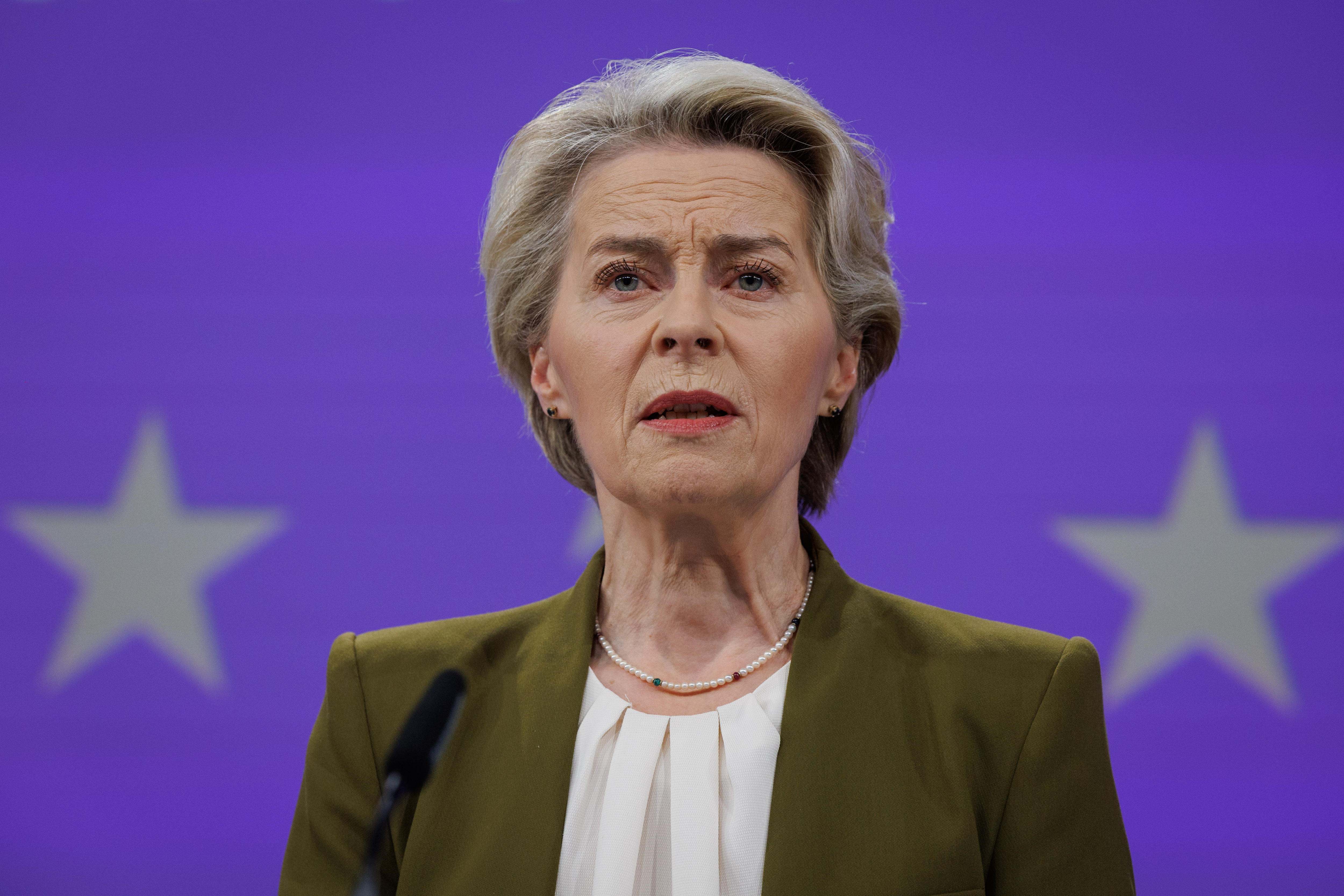 La presidenta de la Comisión Europea, Ursula von der Leyen