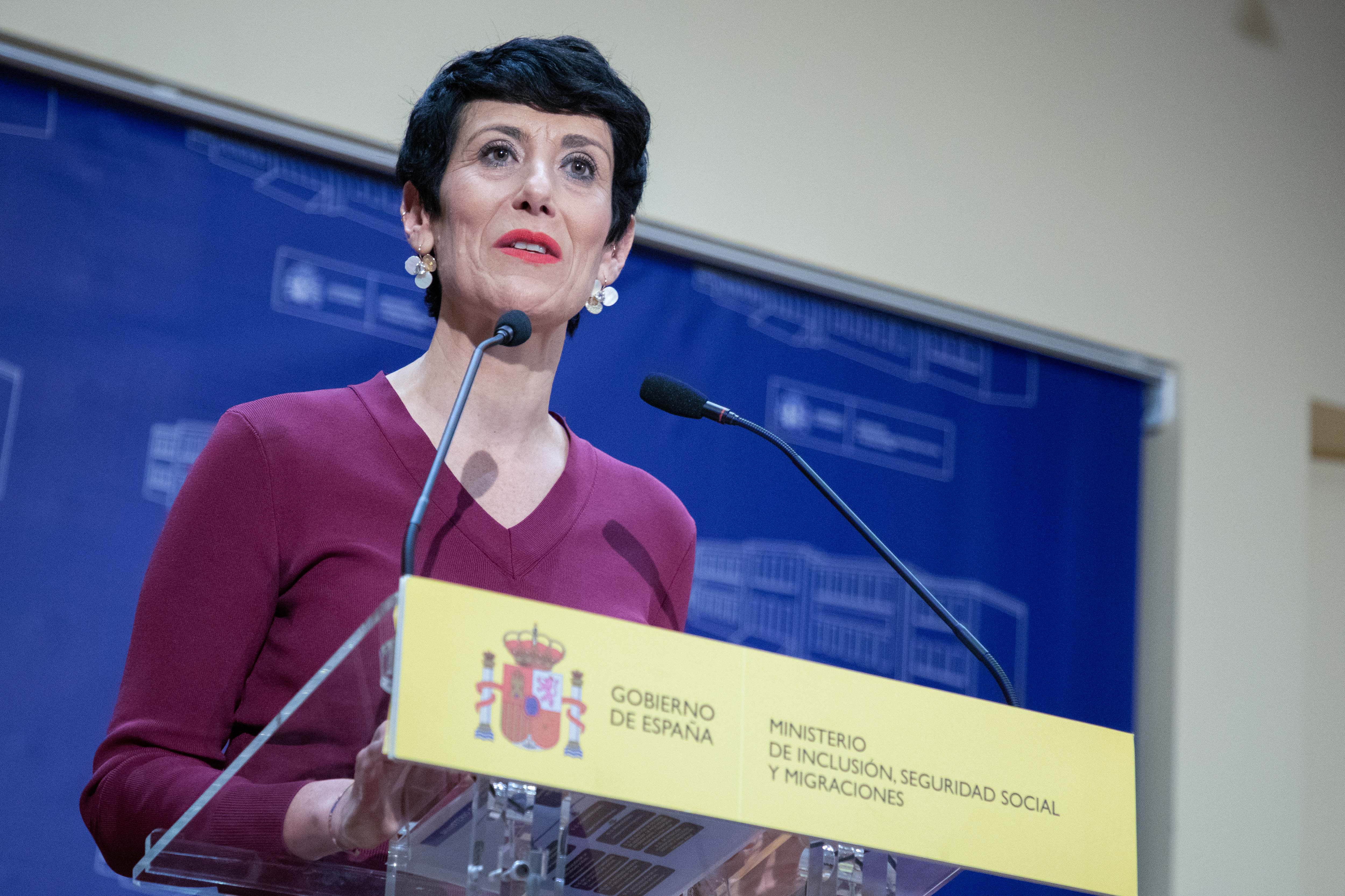 La ministra de Seguridad Social, Elma Saiz.