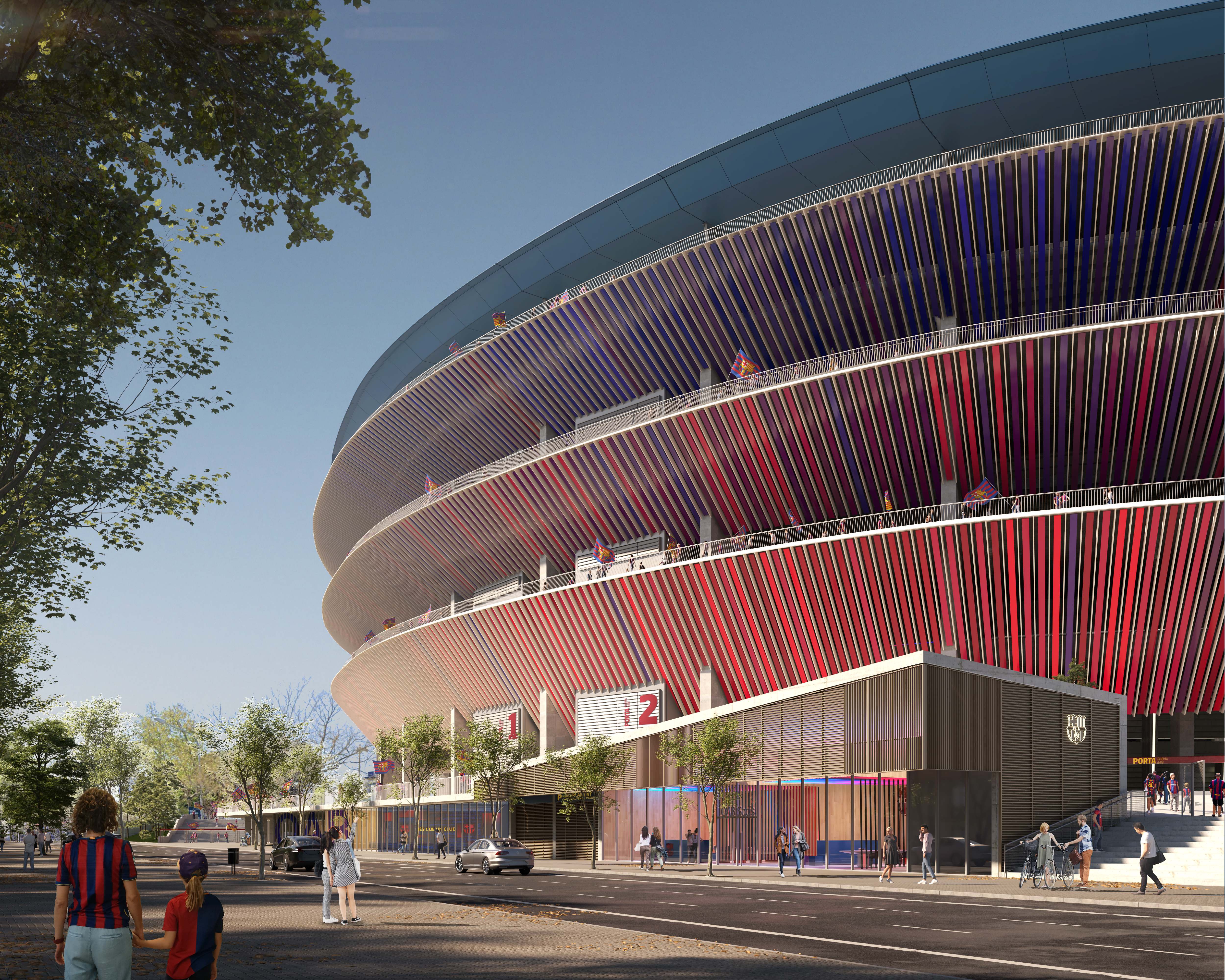 Exterior del nuevo Camp Nou