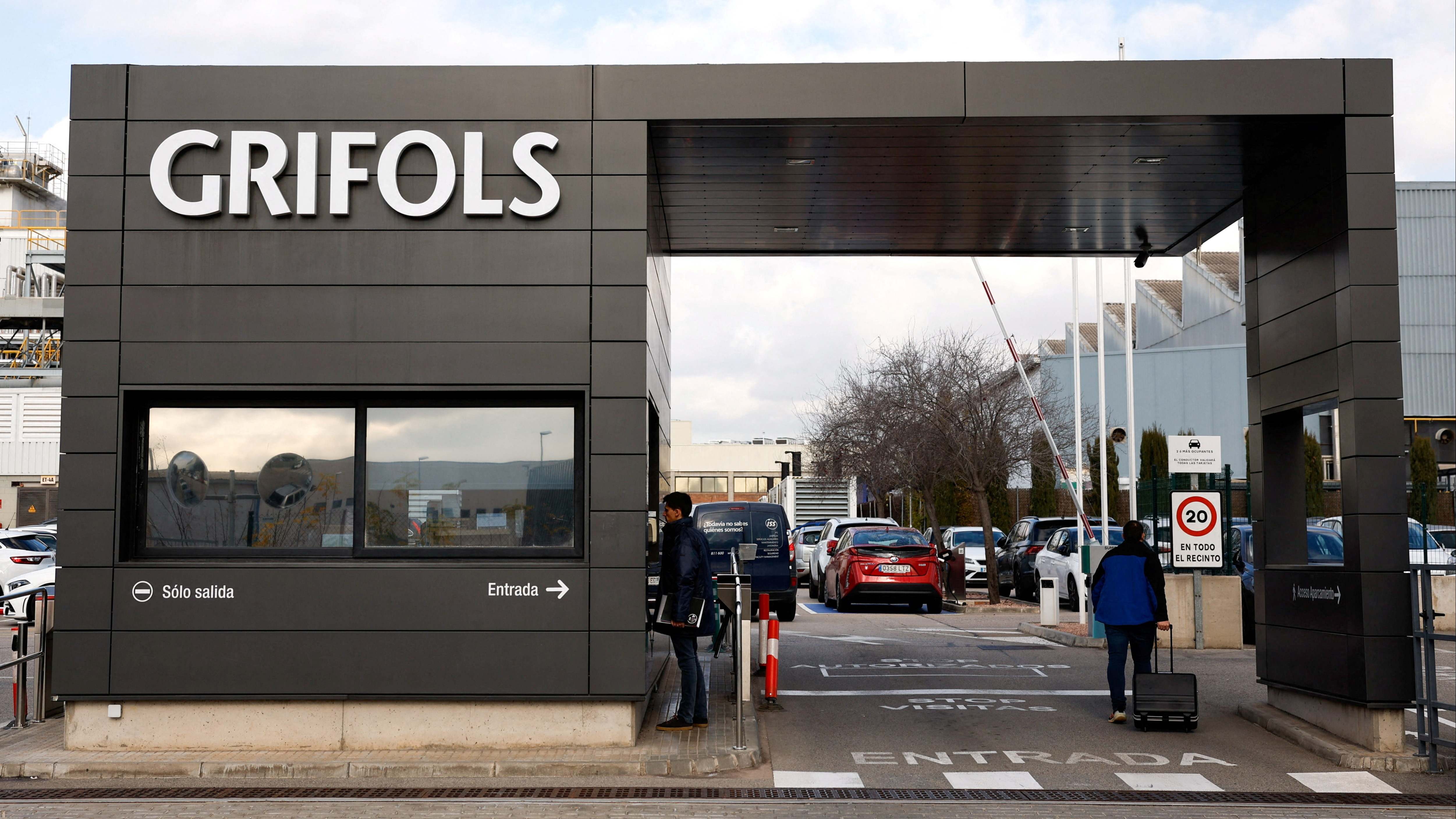 Entrada a la sede de Grifols en Barcelona