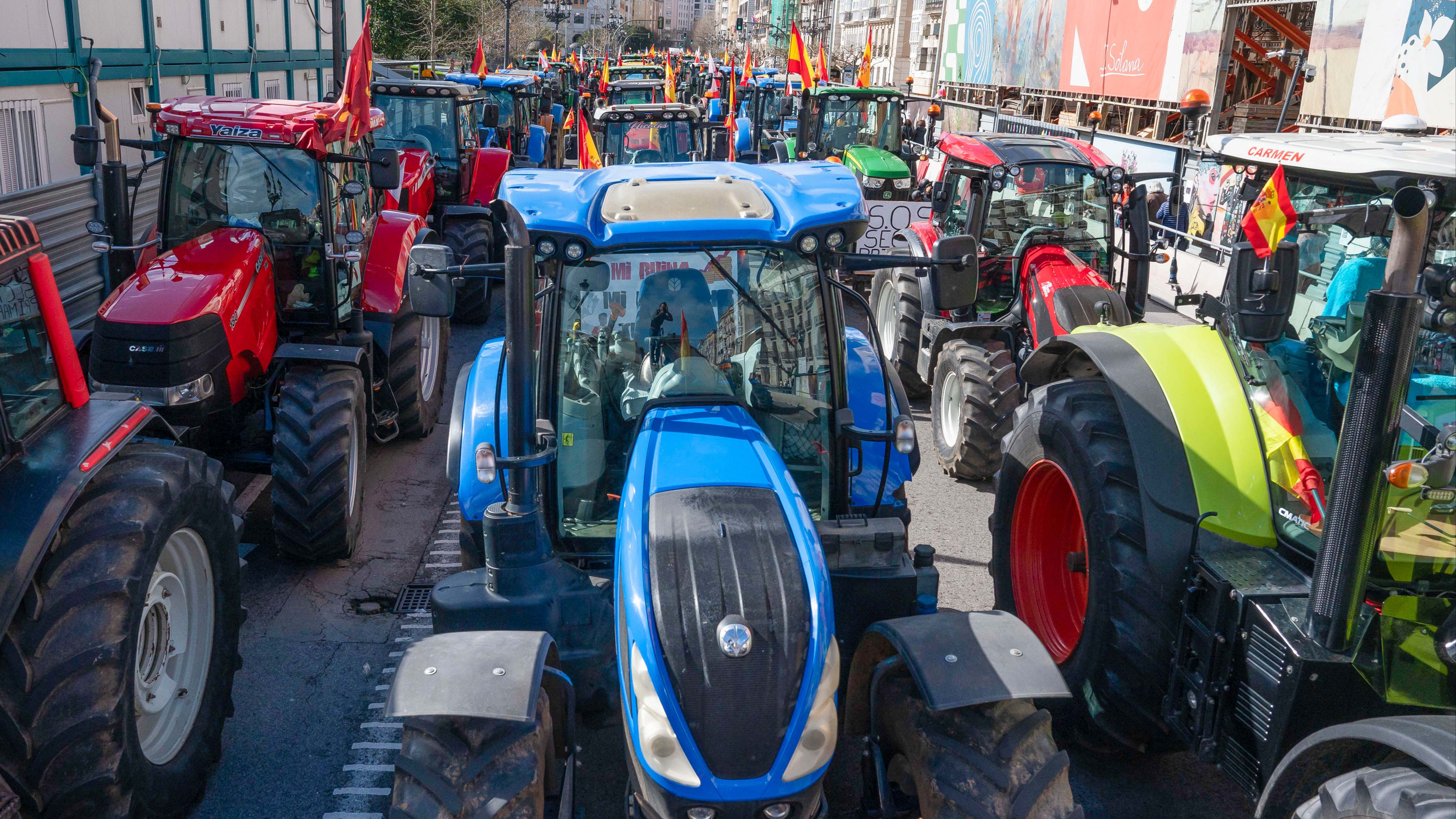 Tractorada en Santander