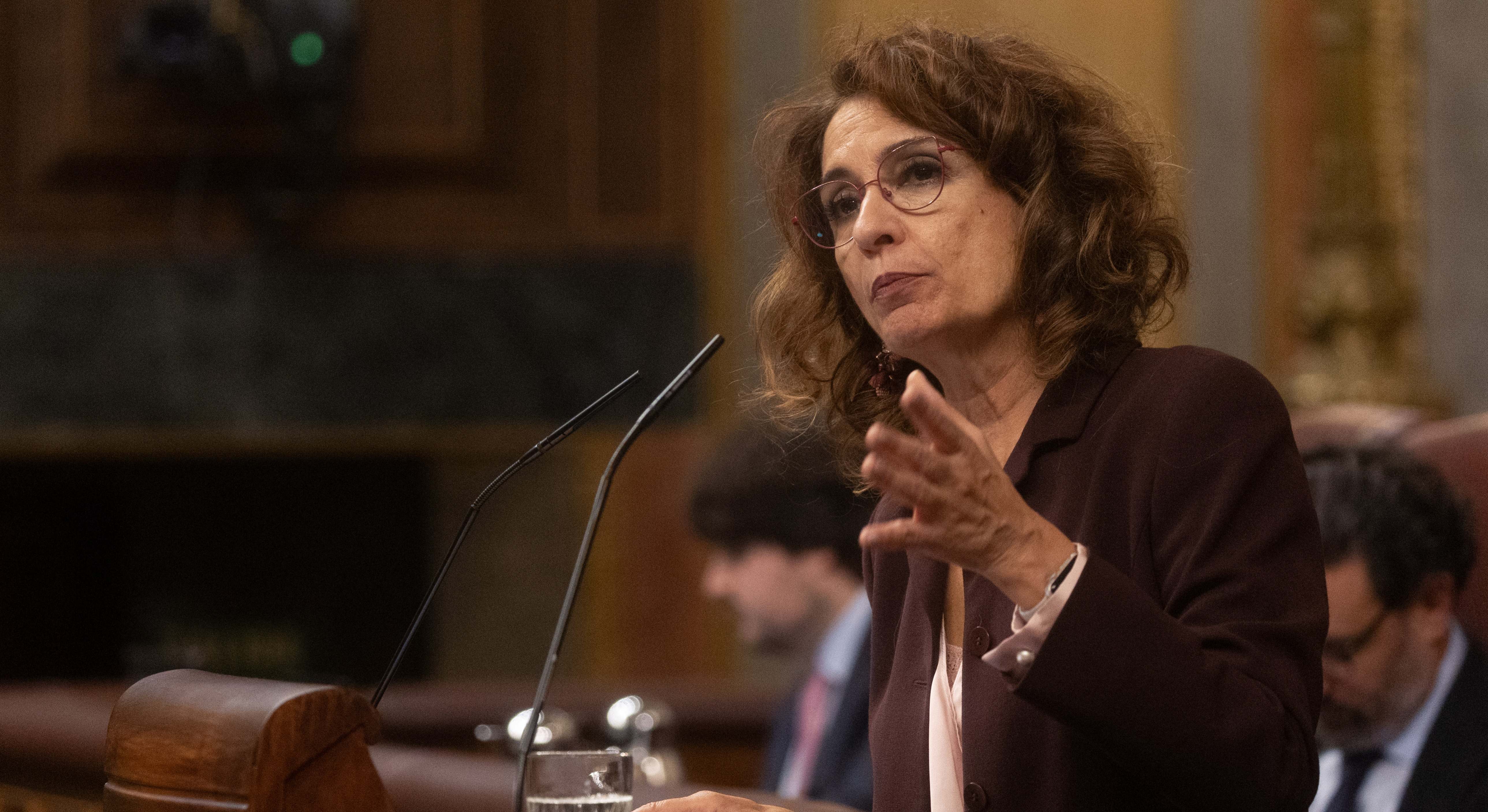 La ministra de Hacienda, María Jesús Montero interviene en el Congreso de los Diputados