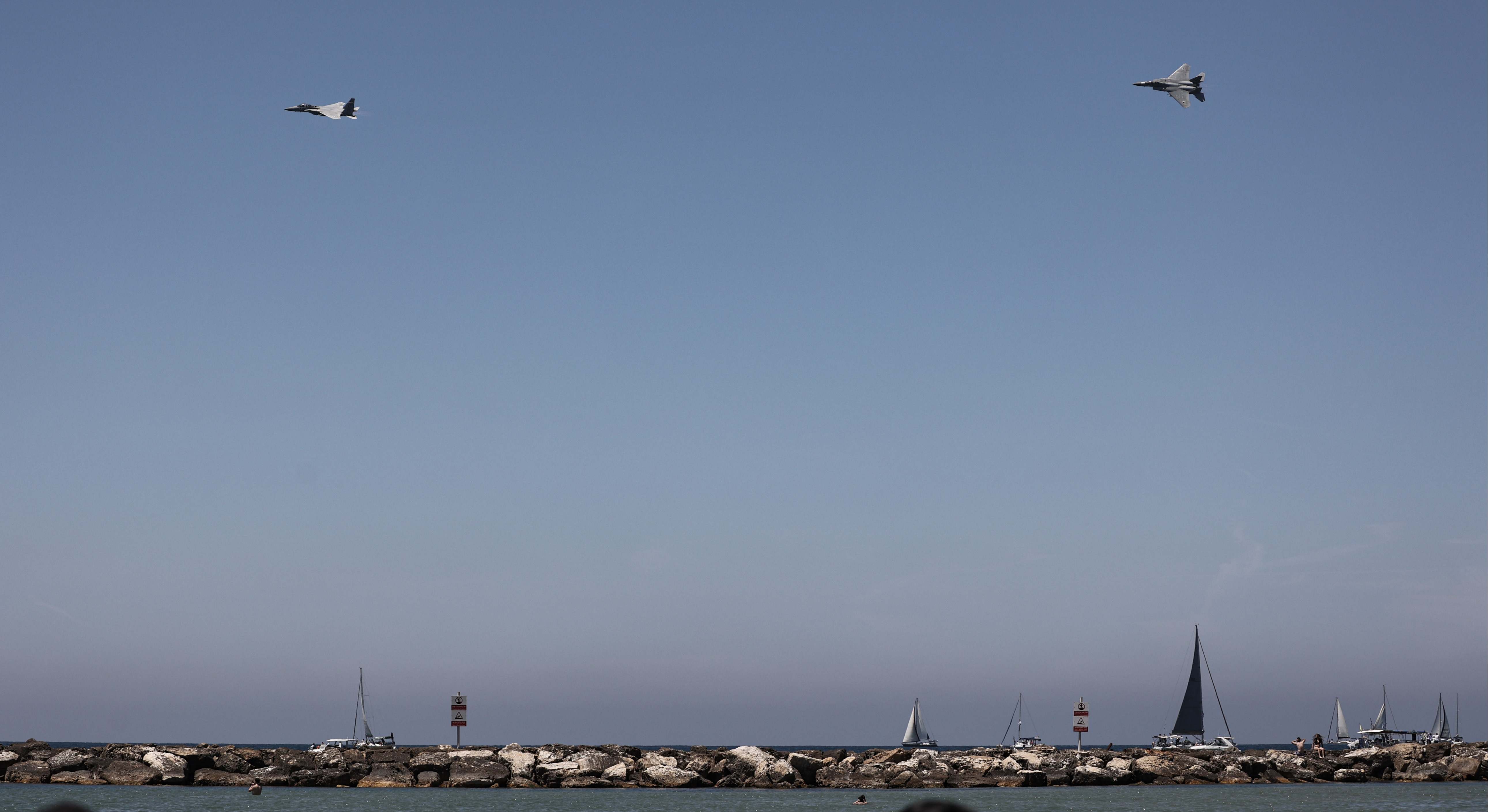 Aviones de Israel en una exhibición.