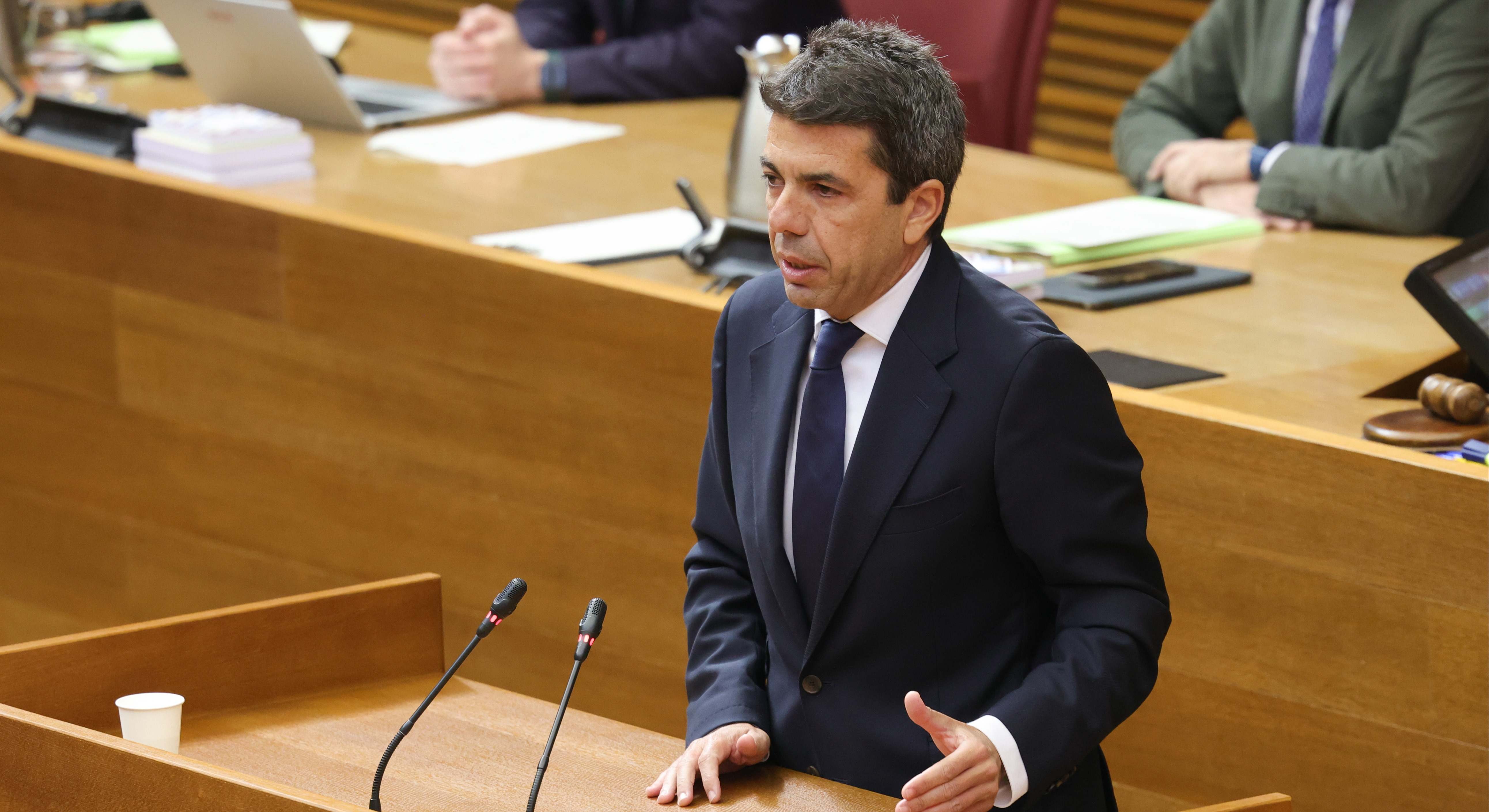 Carlos Mazón, en Les Corts.