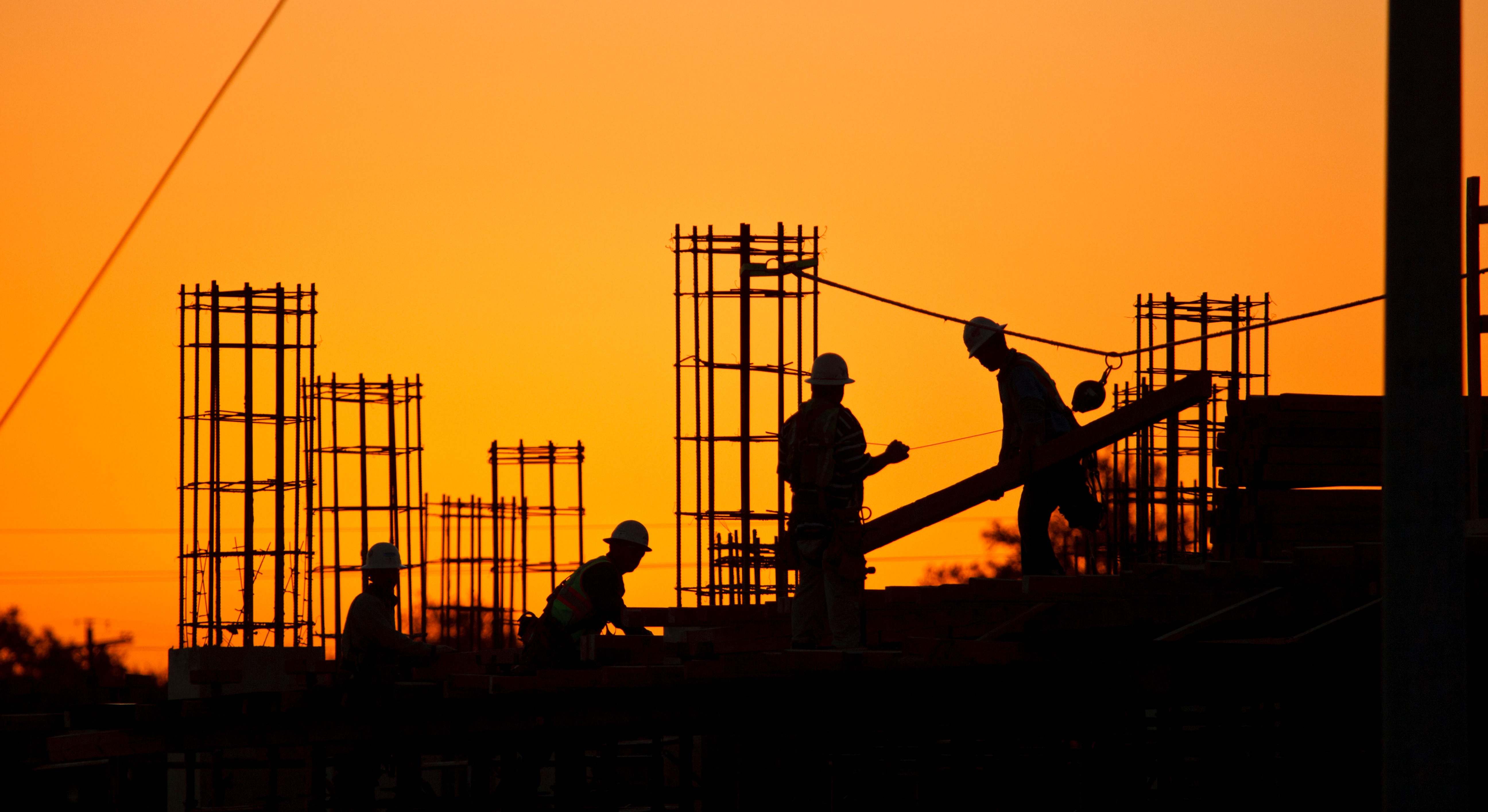 Trabajadores de la construcción en Texas