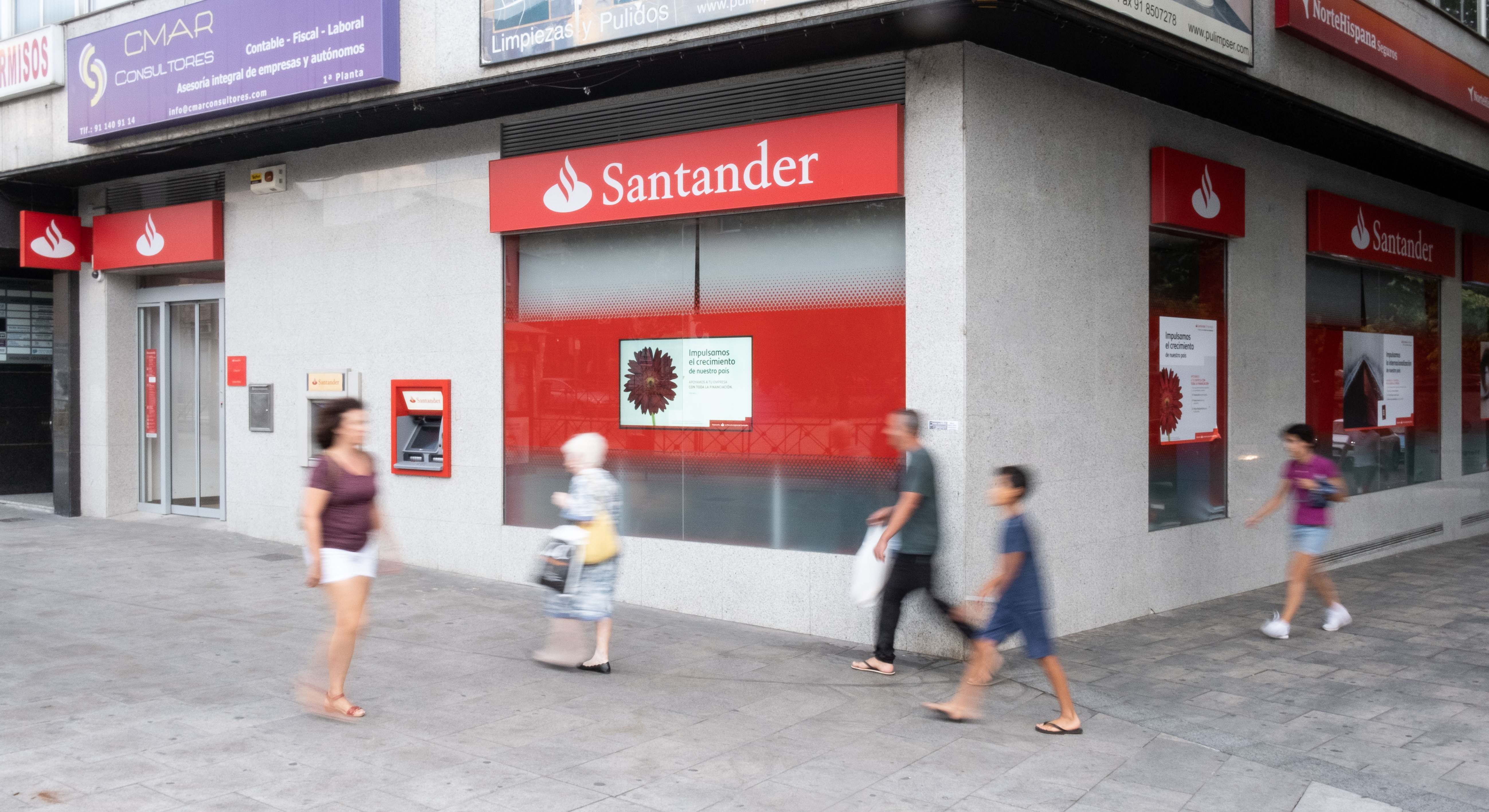 Una sucursal de Banco Santander.