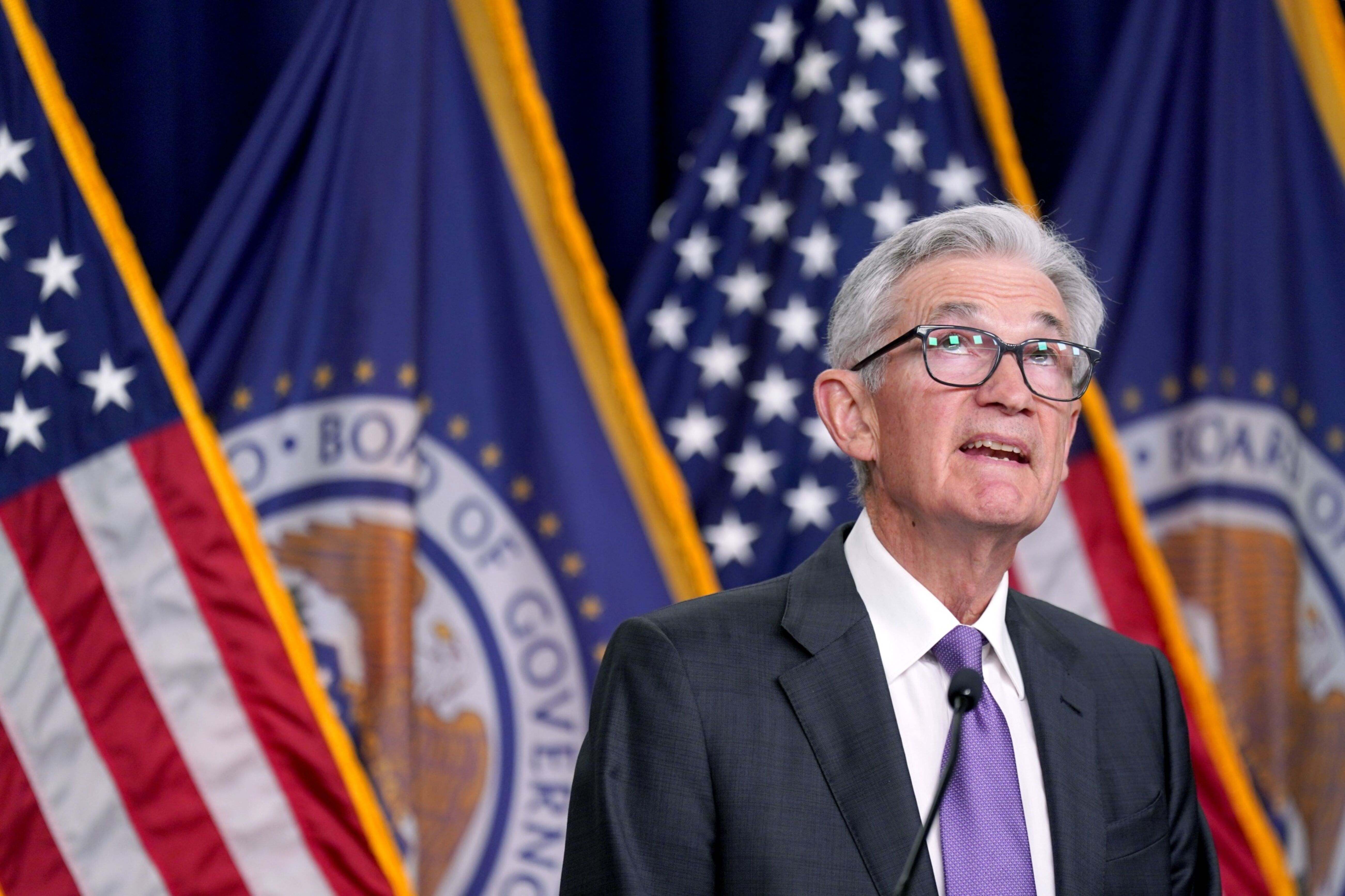El presidente de la Fed, Jerome Powell, tras la reunión de este miércoles