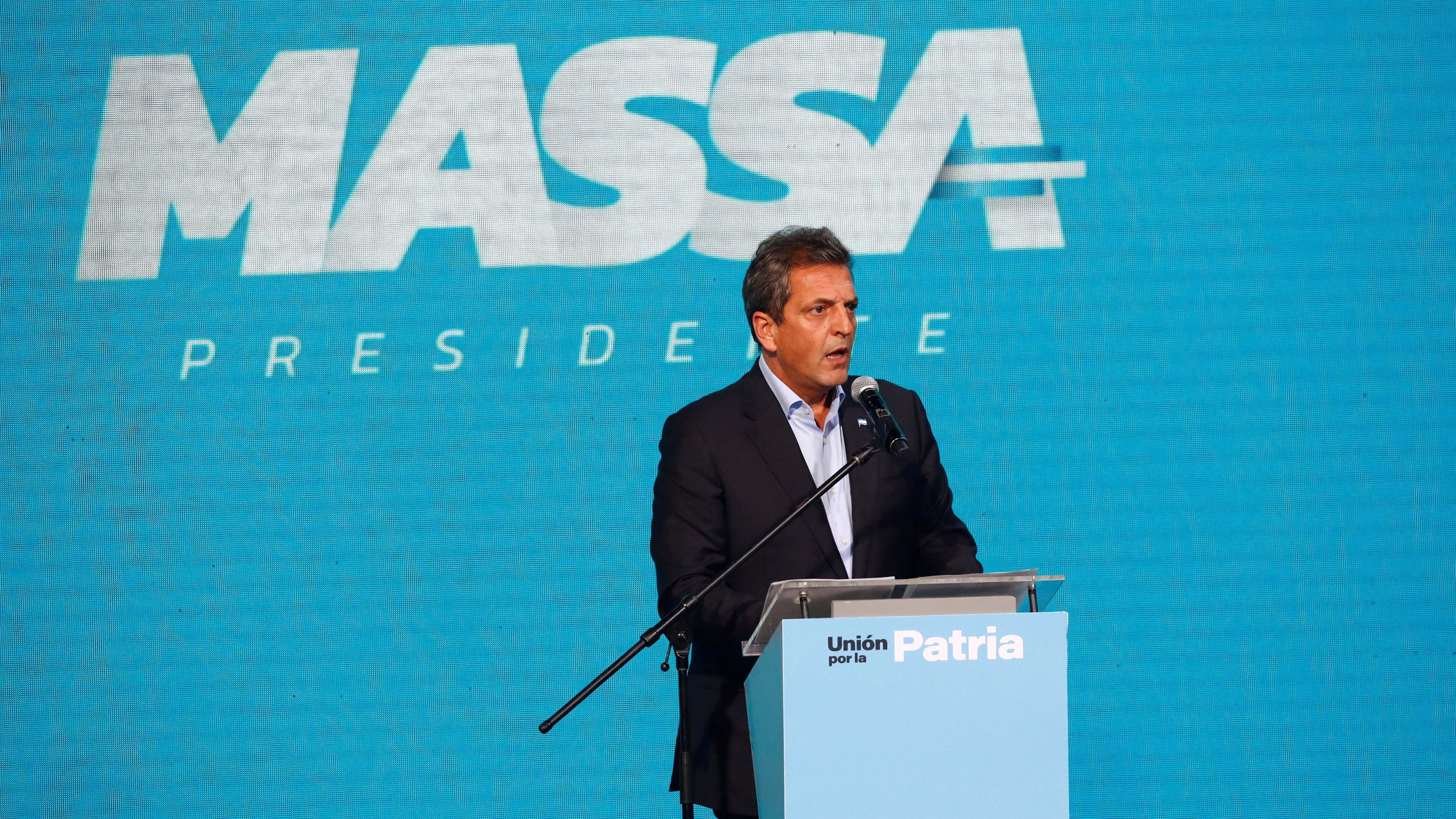 Sergio Massa, candidato peronista a la presidencia de Argentina.