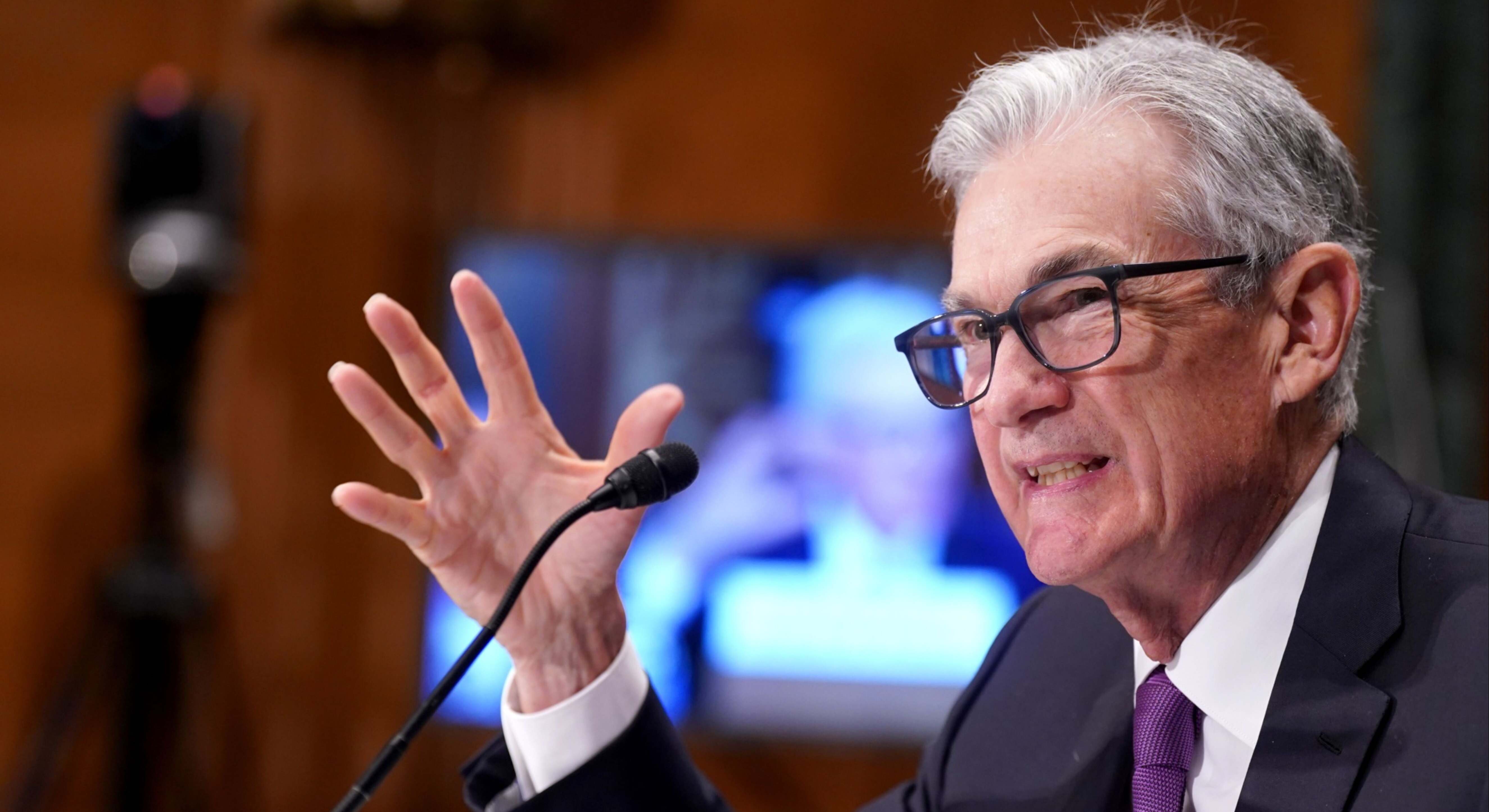 El presidente de la Reserva Federal, Jerome Powell, en su testimonio ante el Senado de EEUU este mes. Foto: Bloomberg