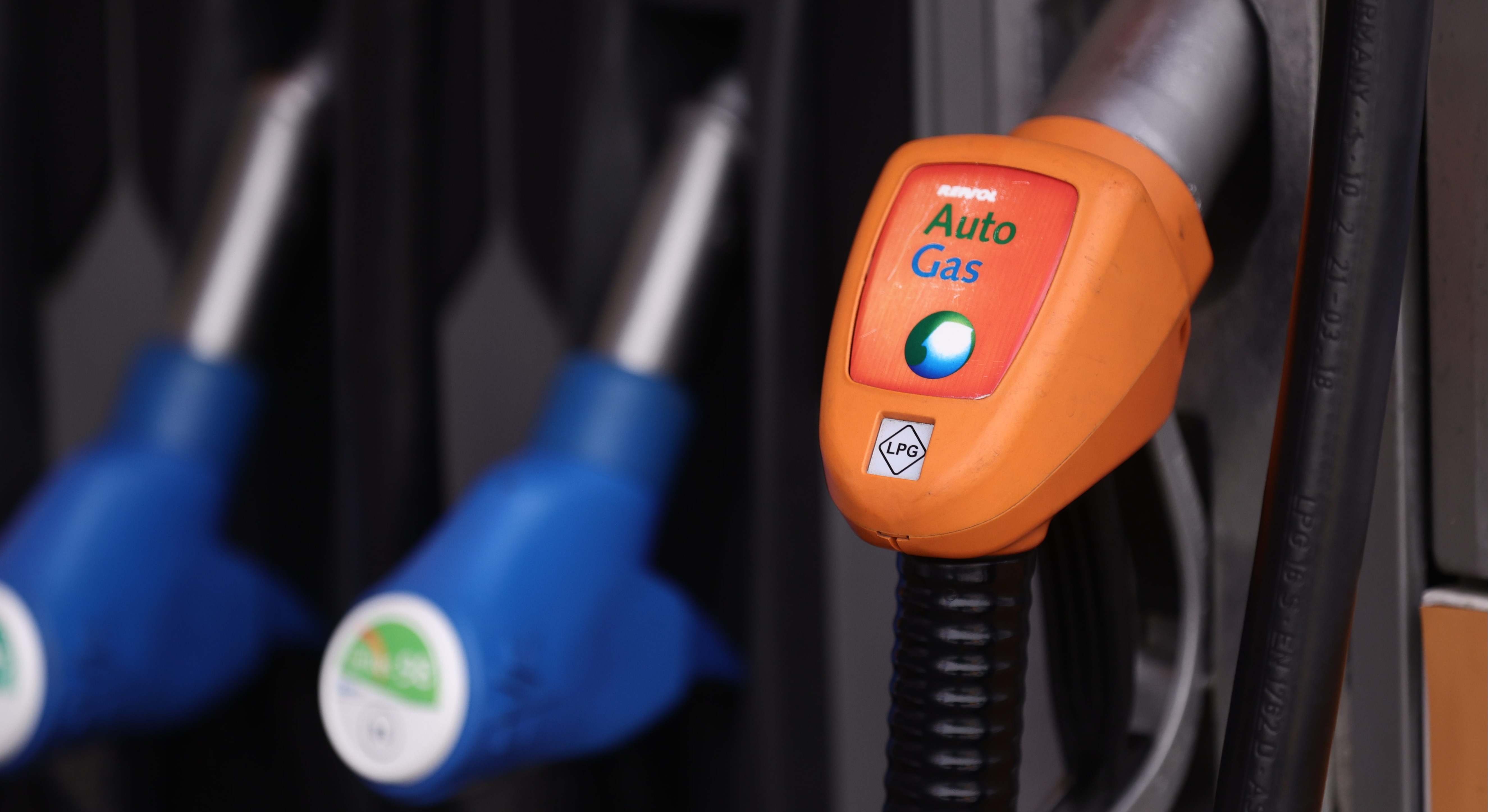Una manguera de gas licuado de petróleo (GLP) o autogás