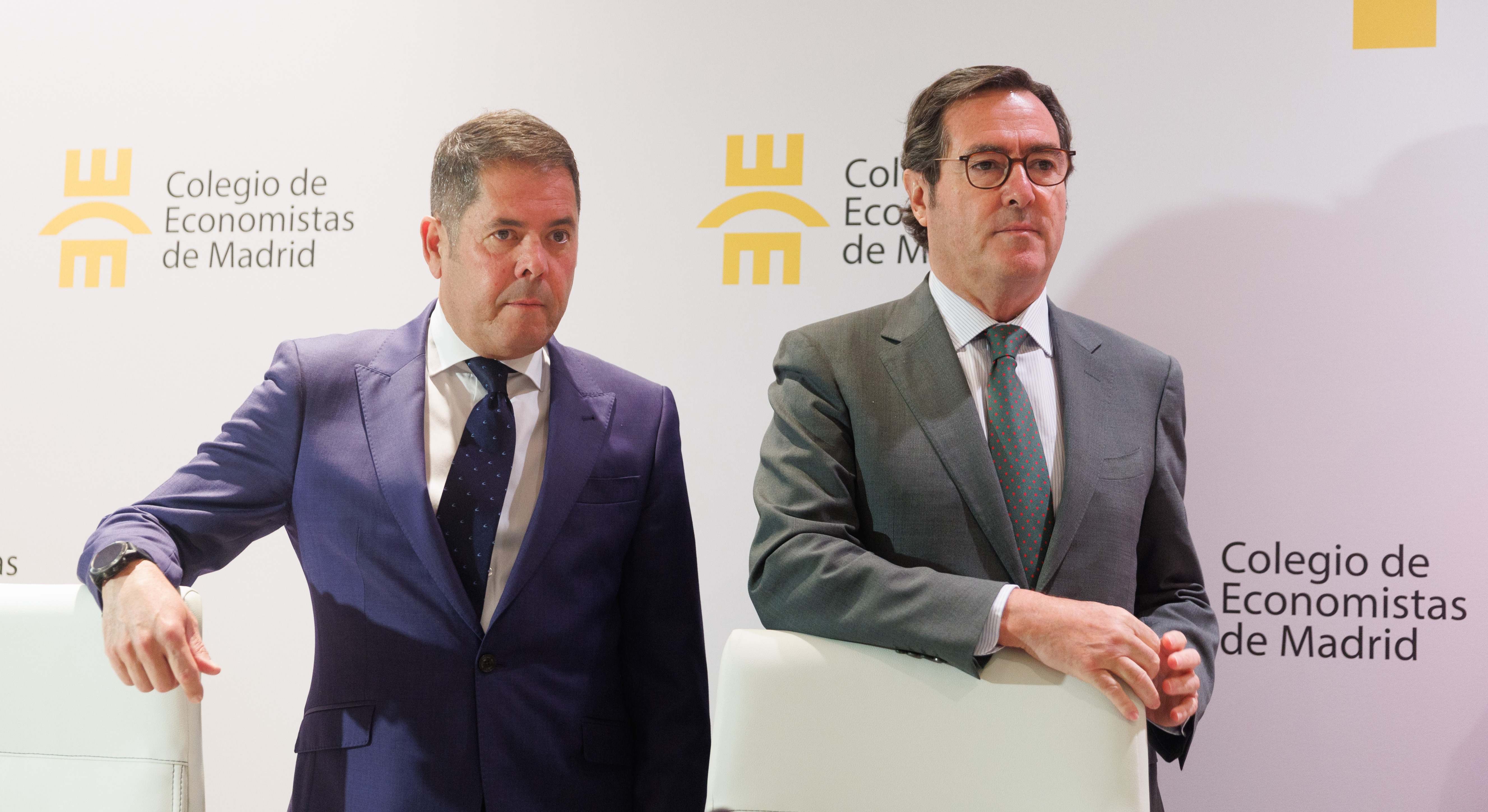 El presidente de Cepyme, Gerardo Cuerva, y el de CEOE, Antonio Garamendi.