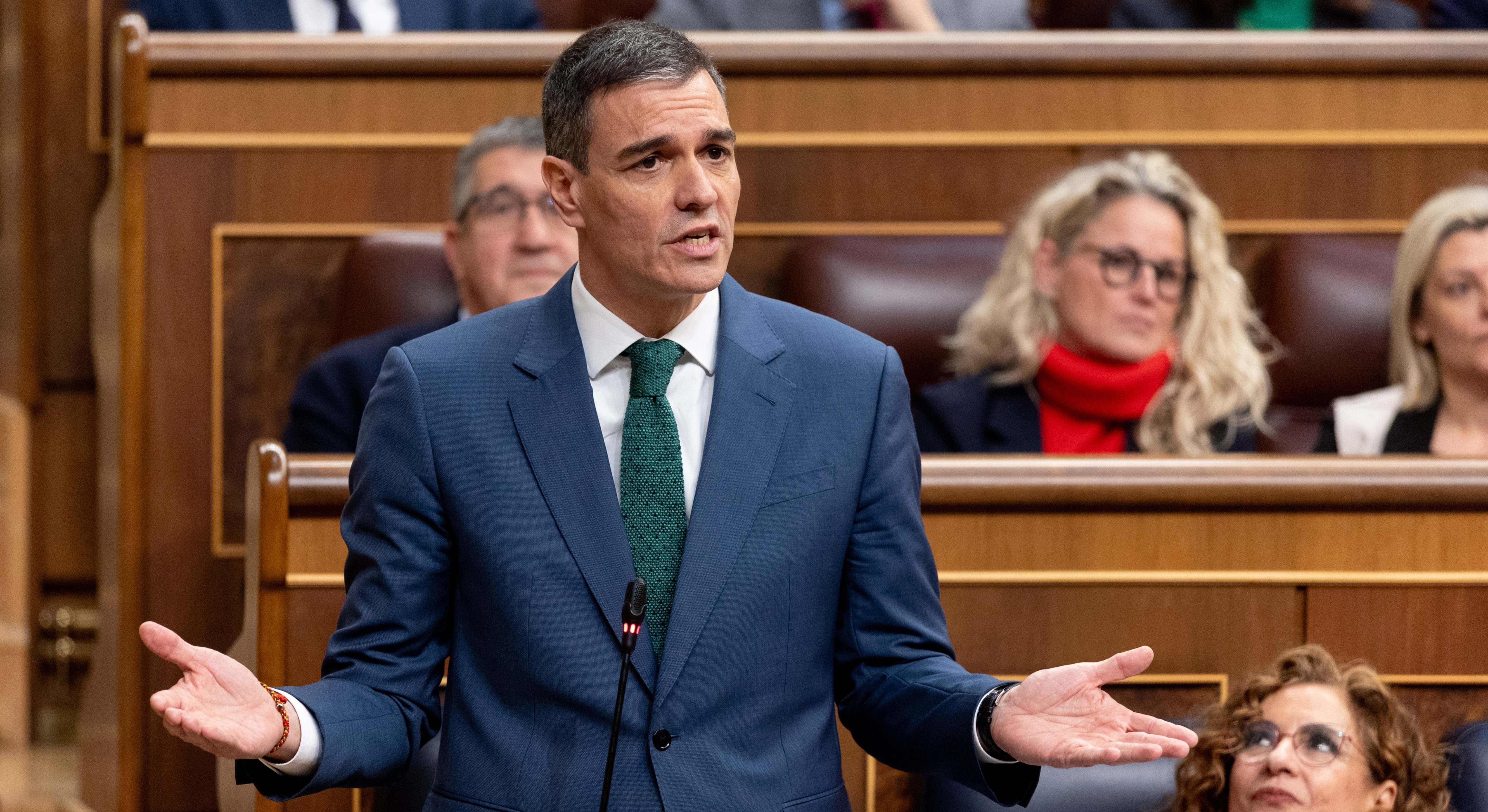 El presidente del Gobierno, Pedro Sánchez, en el Congreso de los Diputados