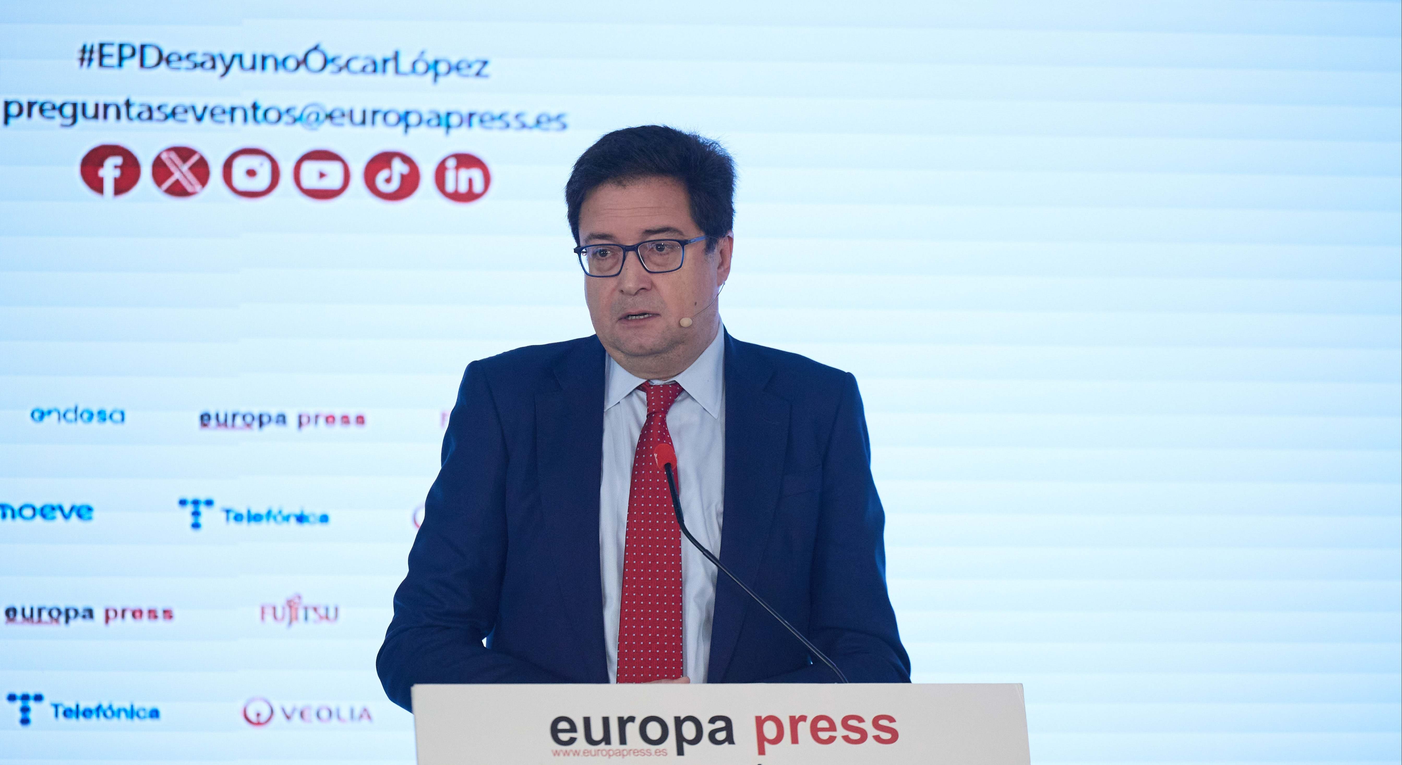 El ministro para la Transformación Digital y de la Función Pública, Óscar López.