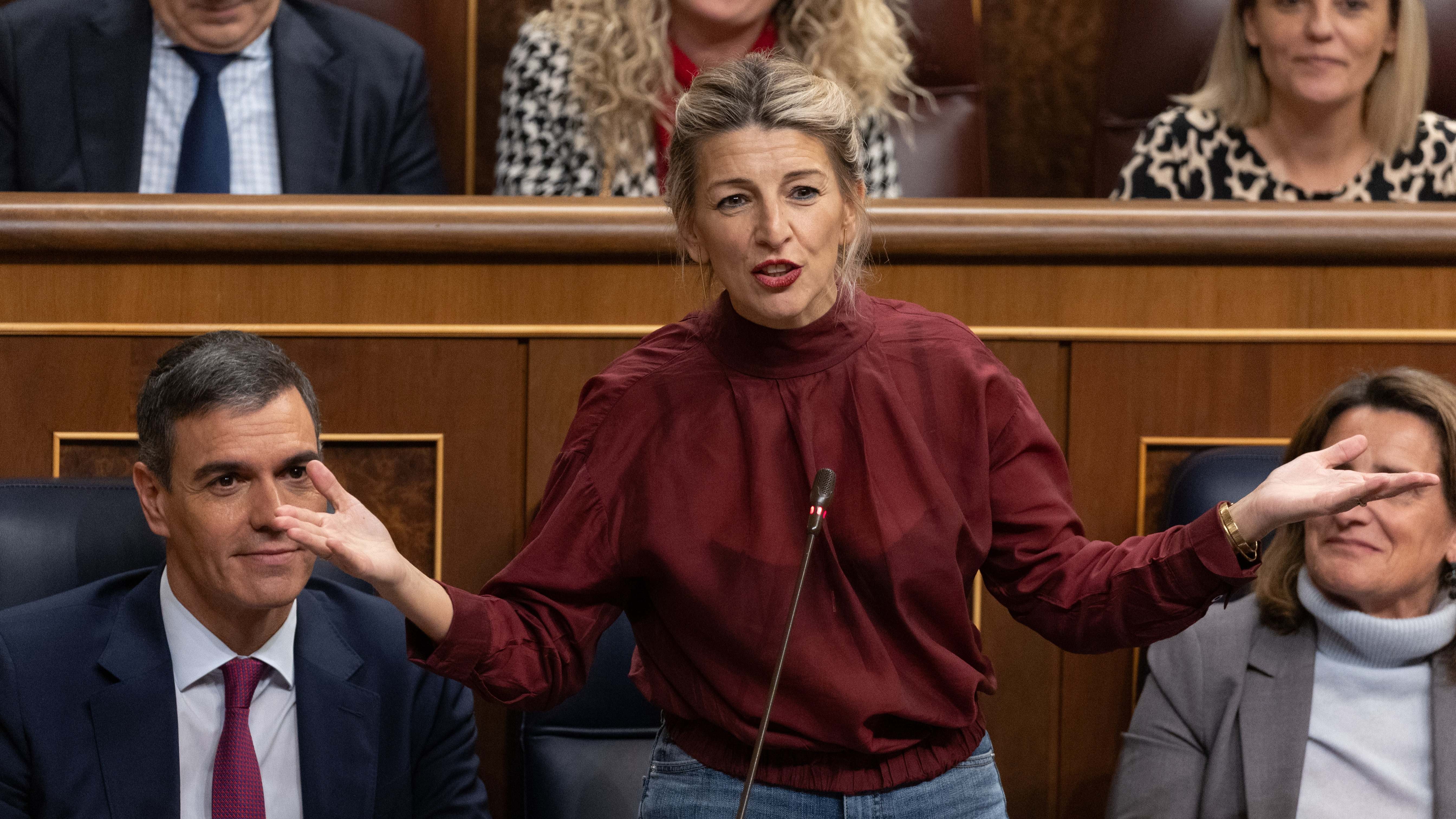 La vicepresidenta segunda Yolanda Díaz en el Congreso de los Diputados en una foto de EP