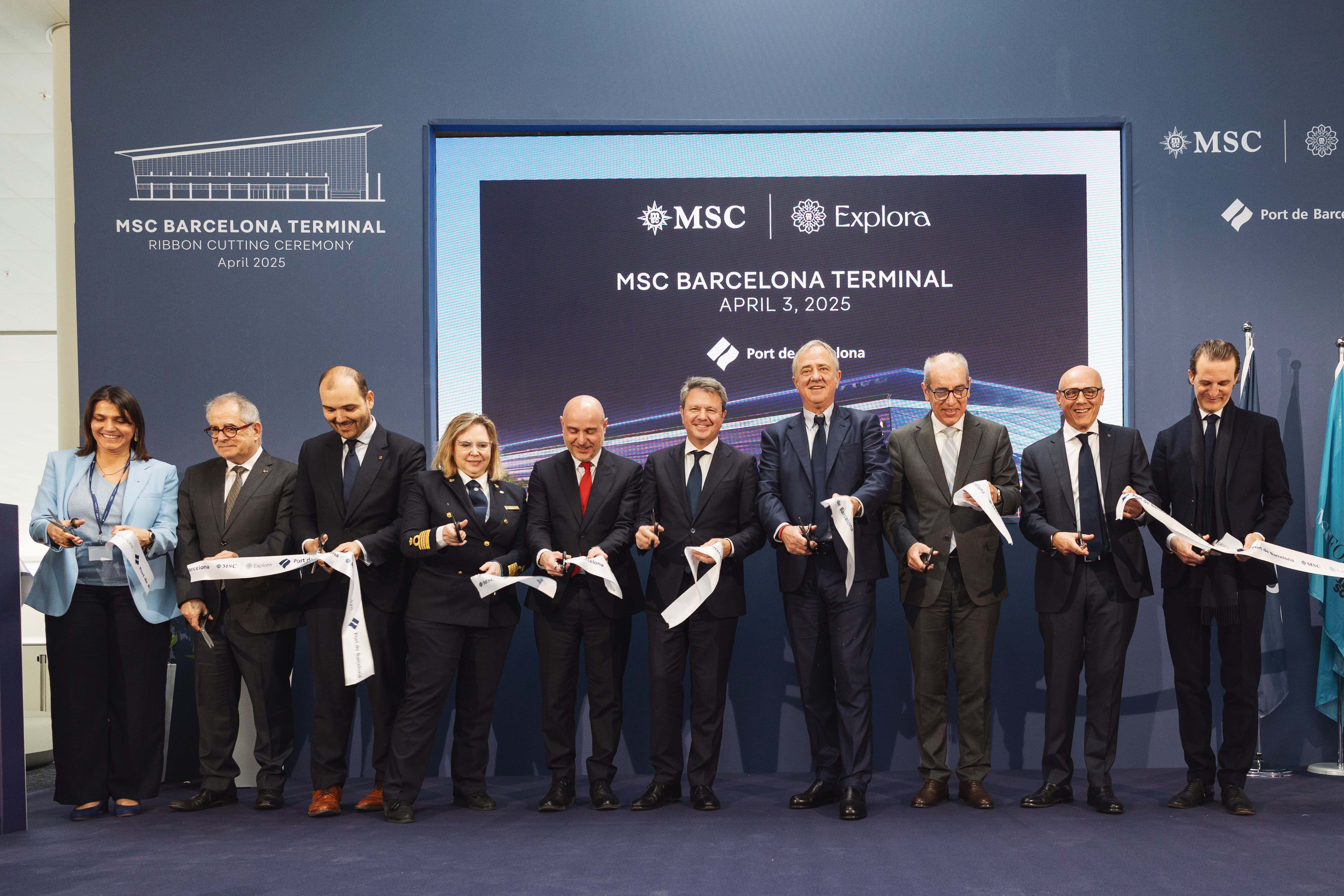 Inauguración de la nueva terminal de MSC Cruceros en el Port de Barcelona. EE