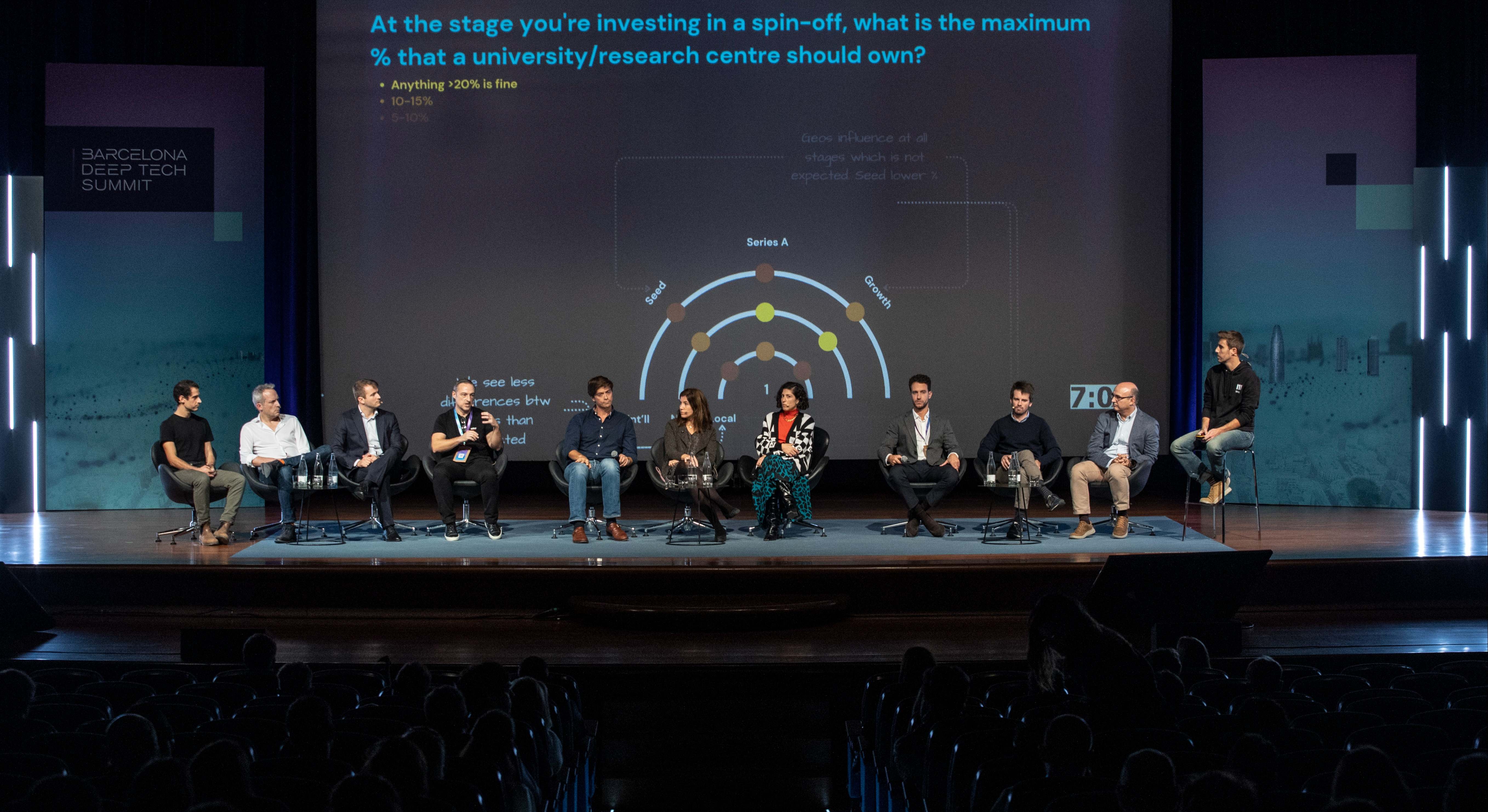 Mesa de debate del Barcelona Deep Tech Summit. EE