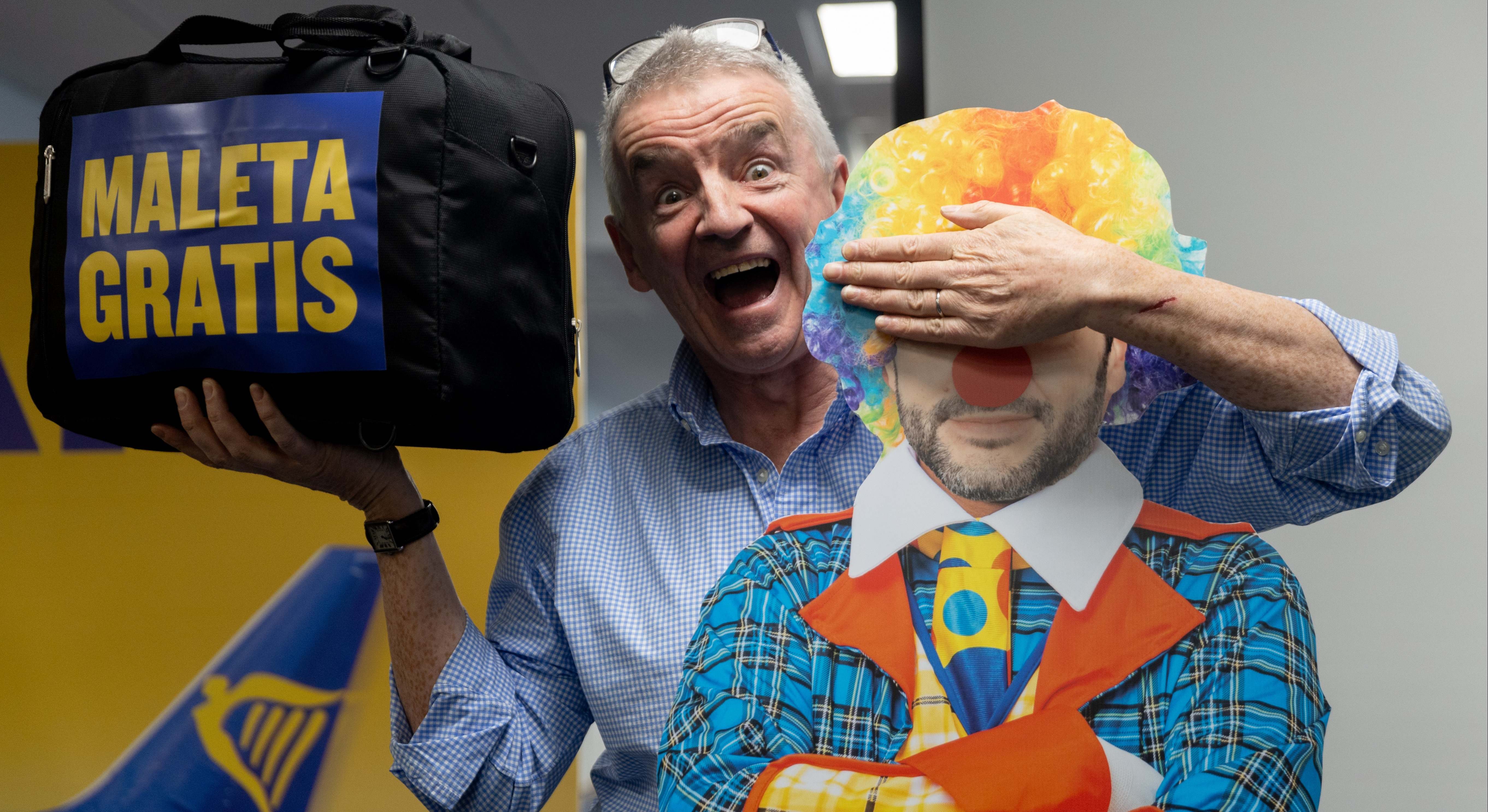 Michael O'Leary, en la rueda de prensa de este martes.