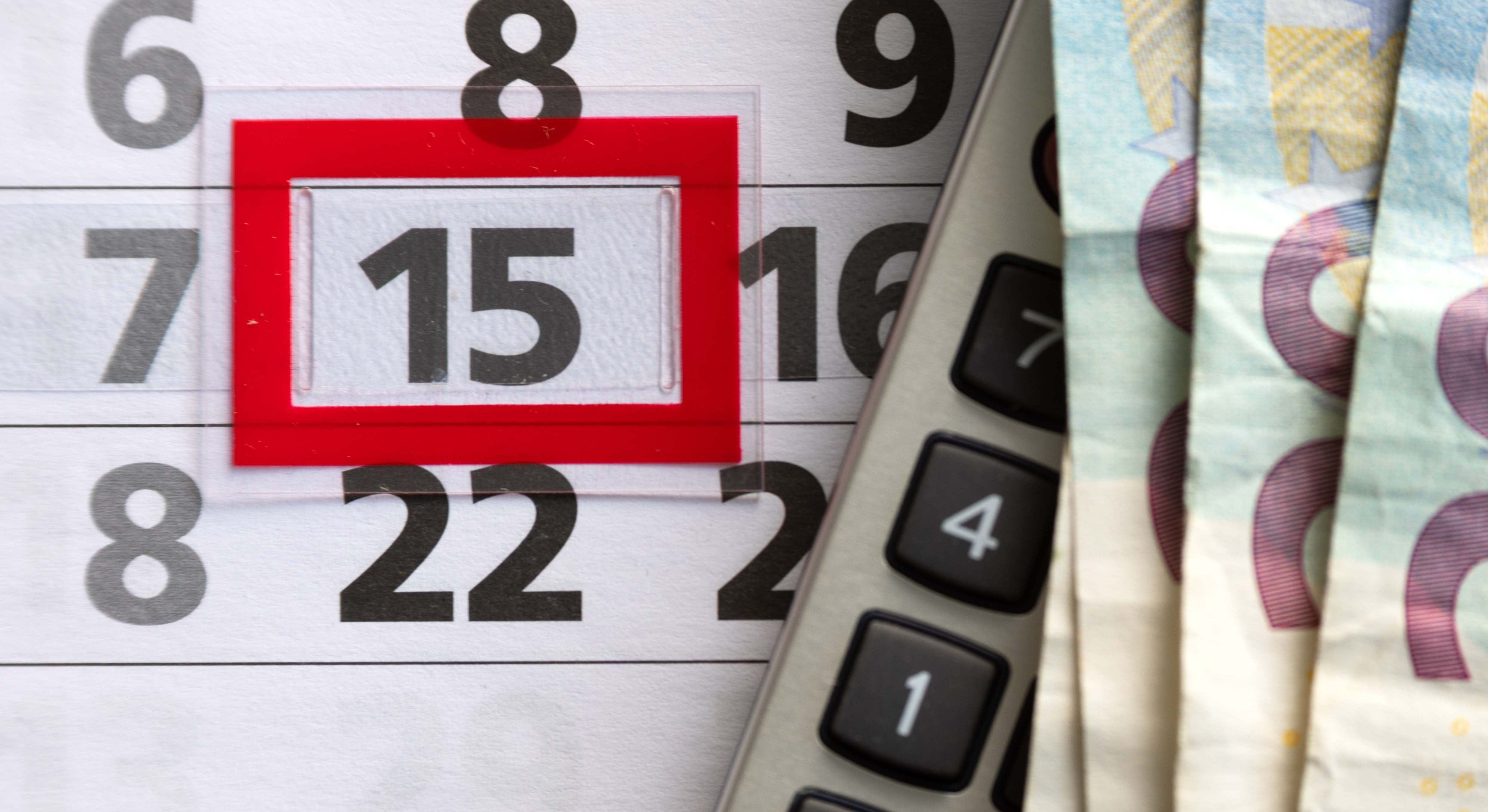 Calendario marcando un día