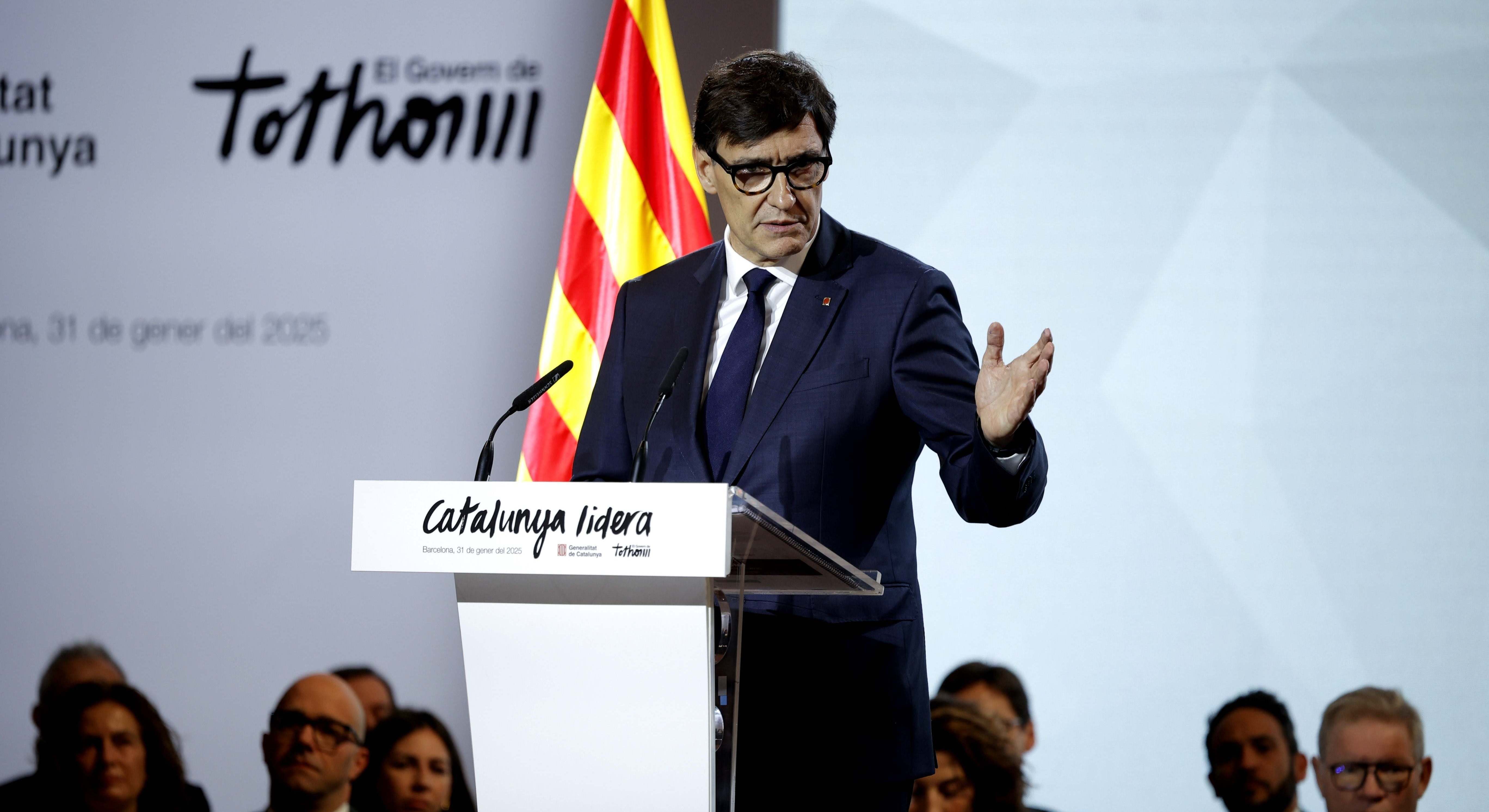 El presidente de la Generalitat de Cataluña, Salvador Illa. EE
