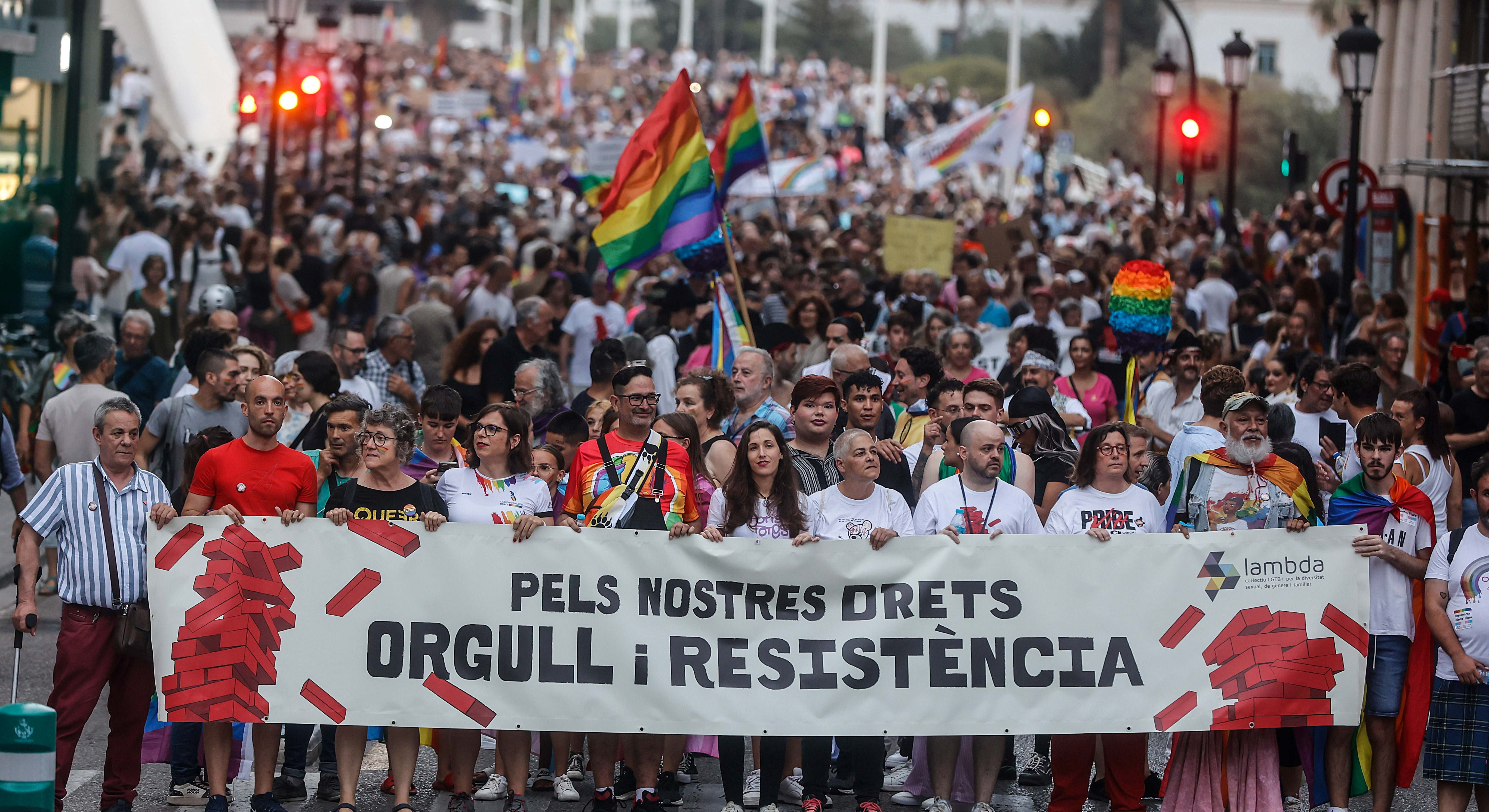 Manifestación del Orgullo 2024 en Valencia.
