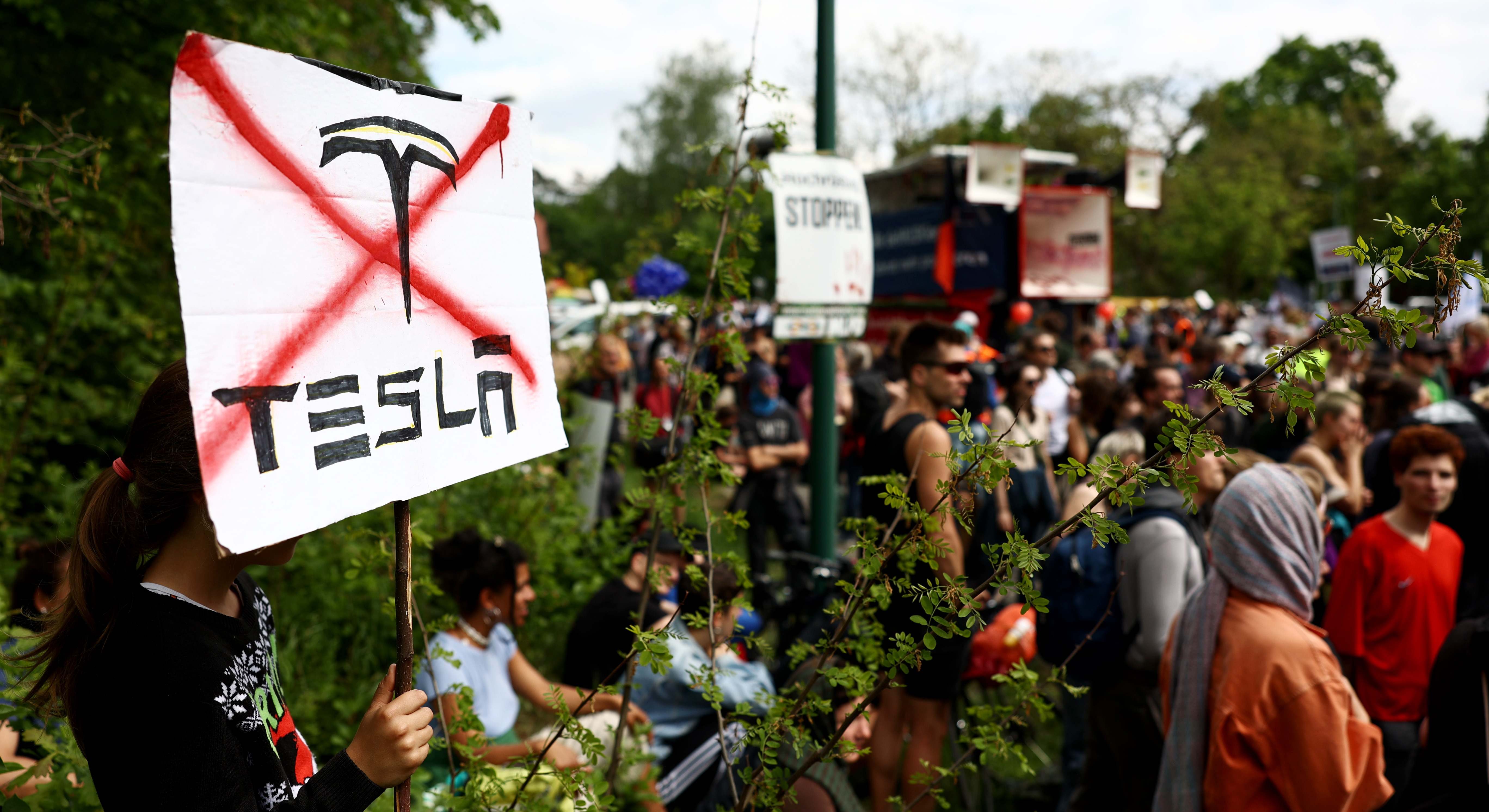 Protestas contra la fábrica de Tesla en Grünheide