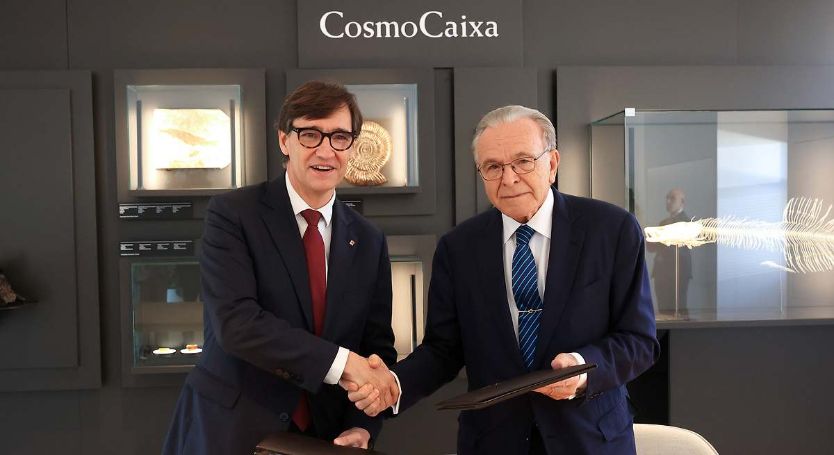 Salvador Illa e Isidre Fainé. EE