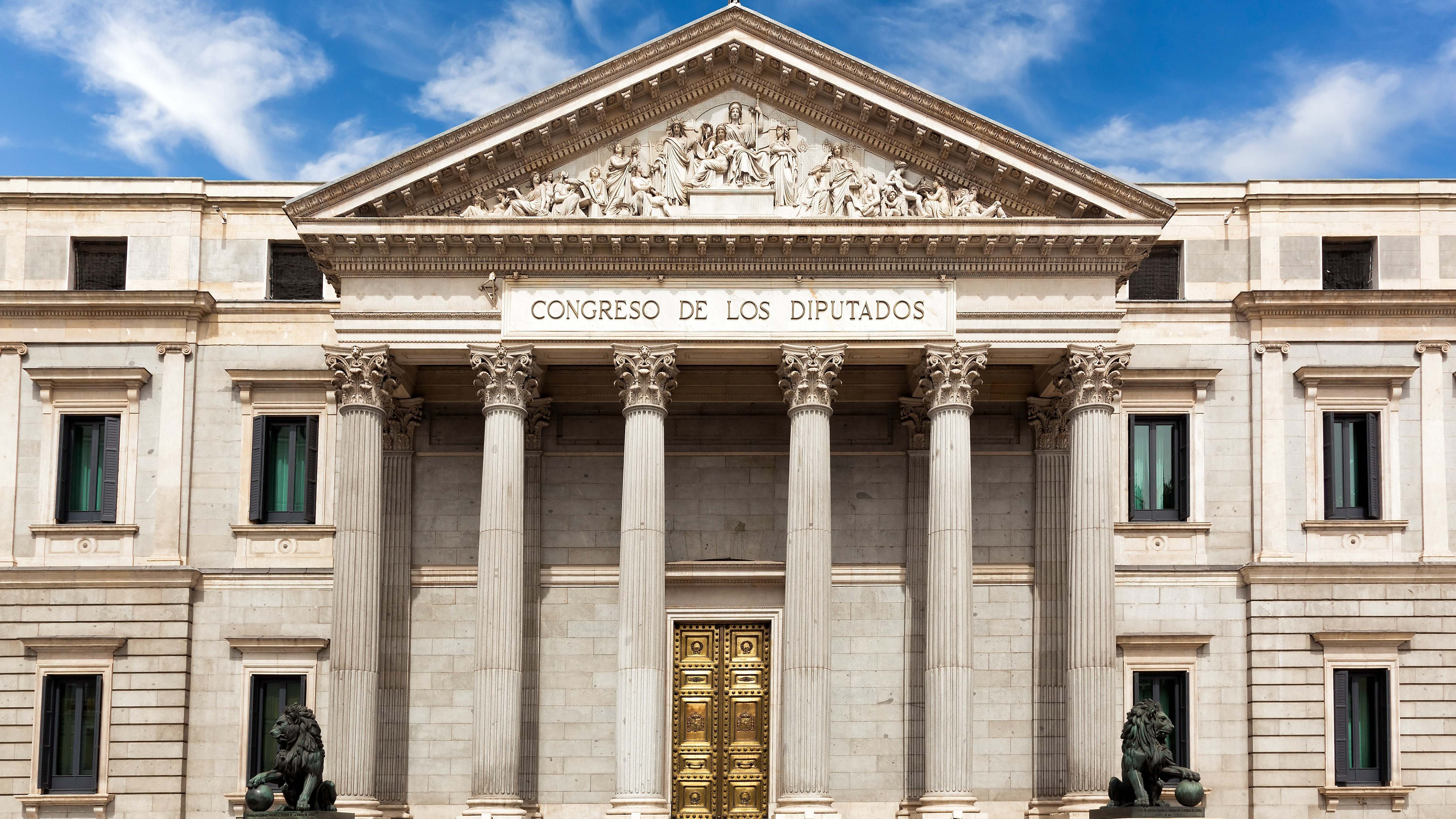 Vista de la fachada del Congreso de los Diputados