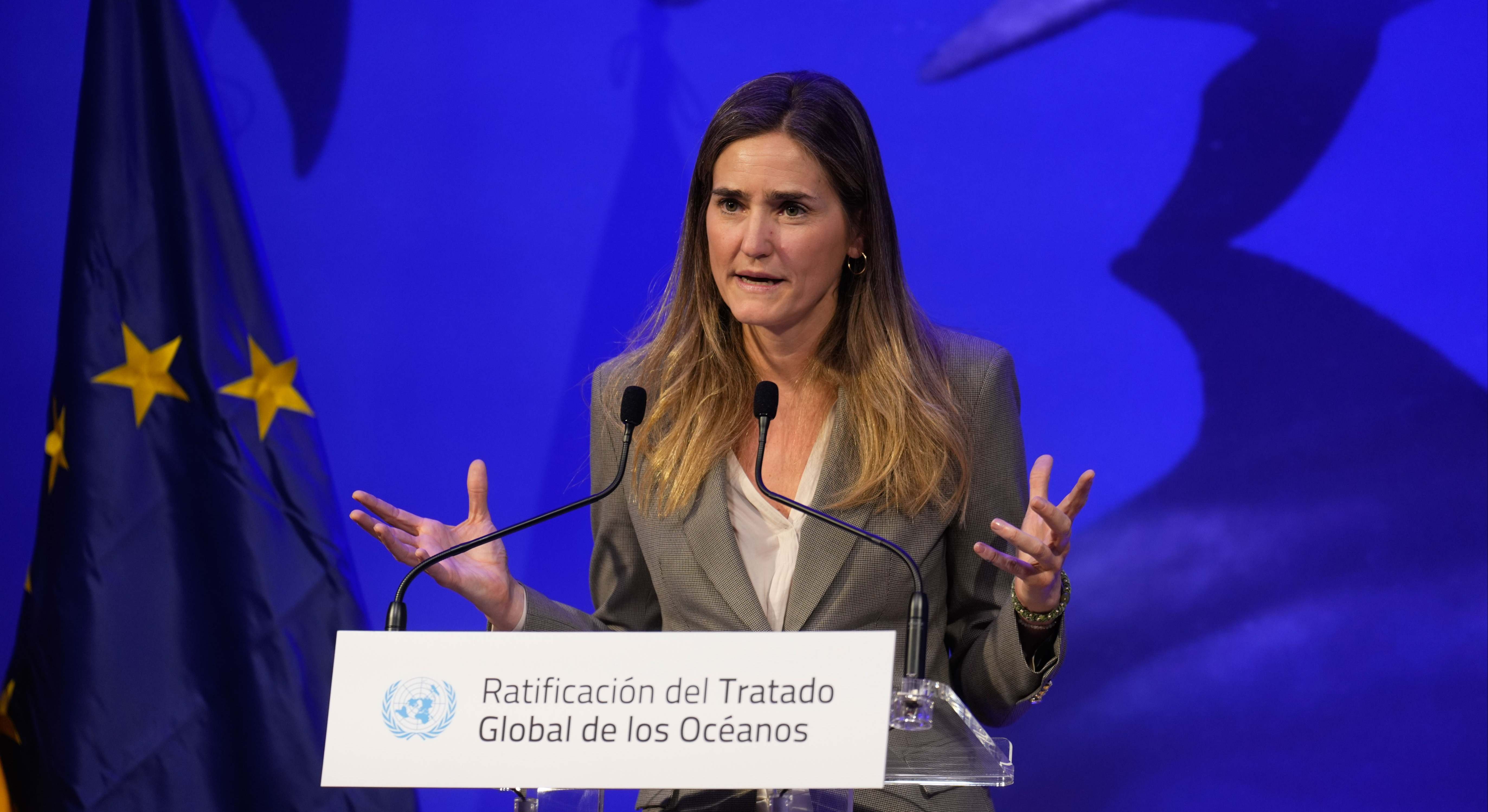 La vicepresidenta y ministra para la Transición Ecológica y Reto Demográfico, Sara Aagesen. / Borja Sánchez-Trillo (EFE)