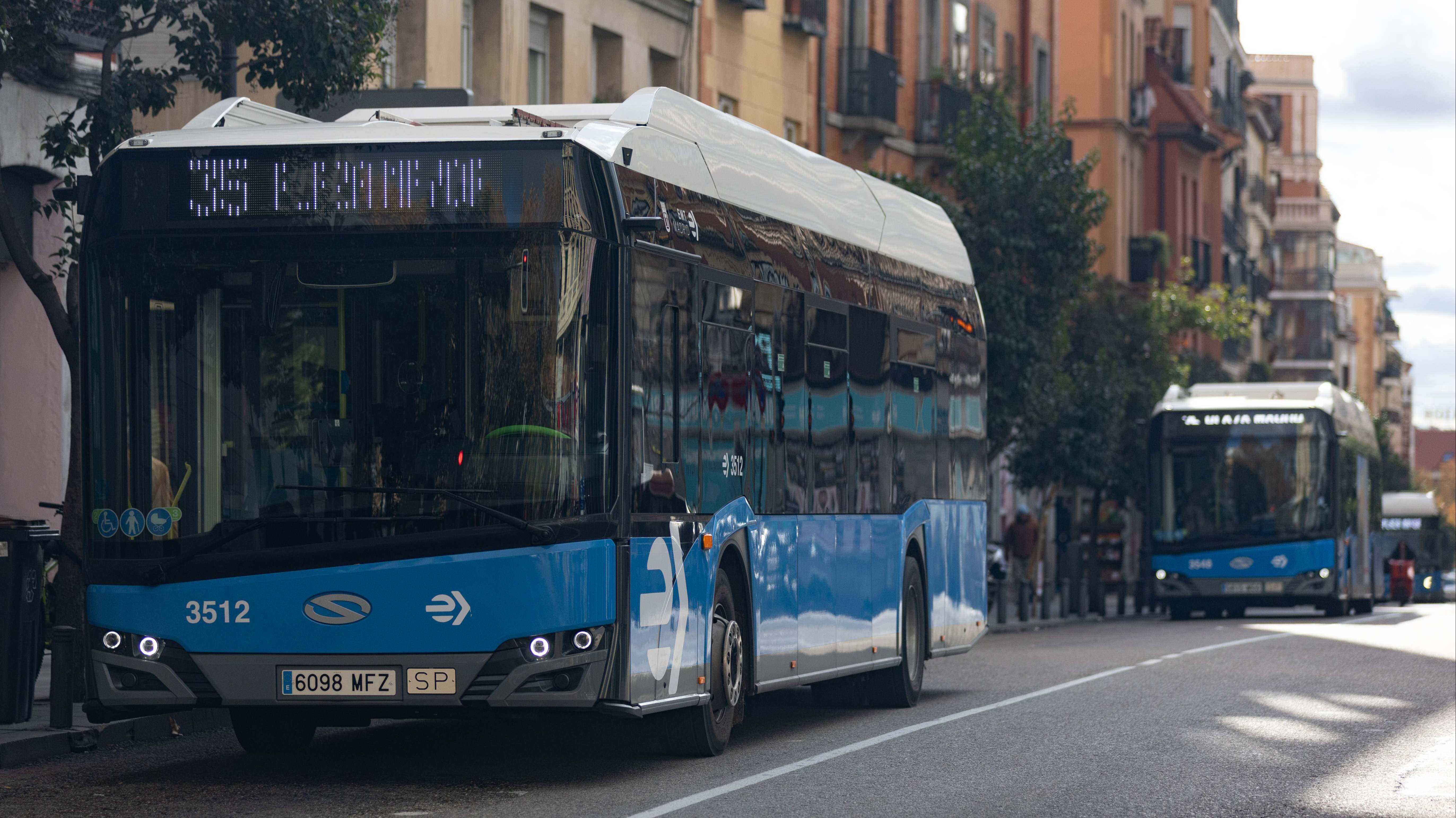 Autobuses de la EMT de Madrid. / Foto: EP