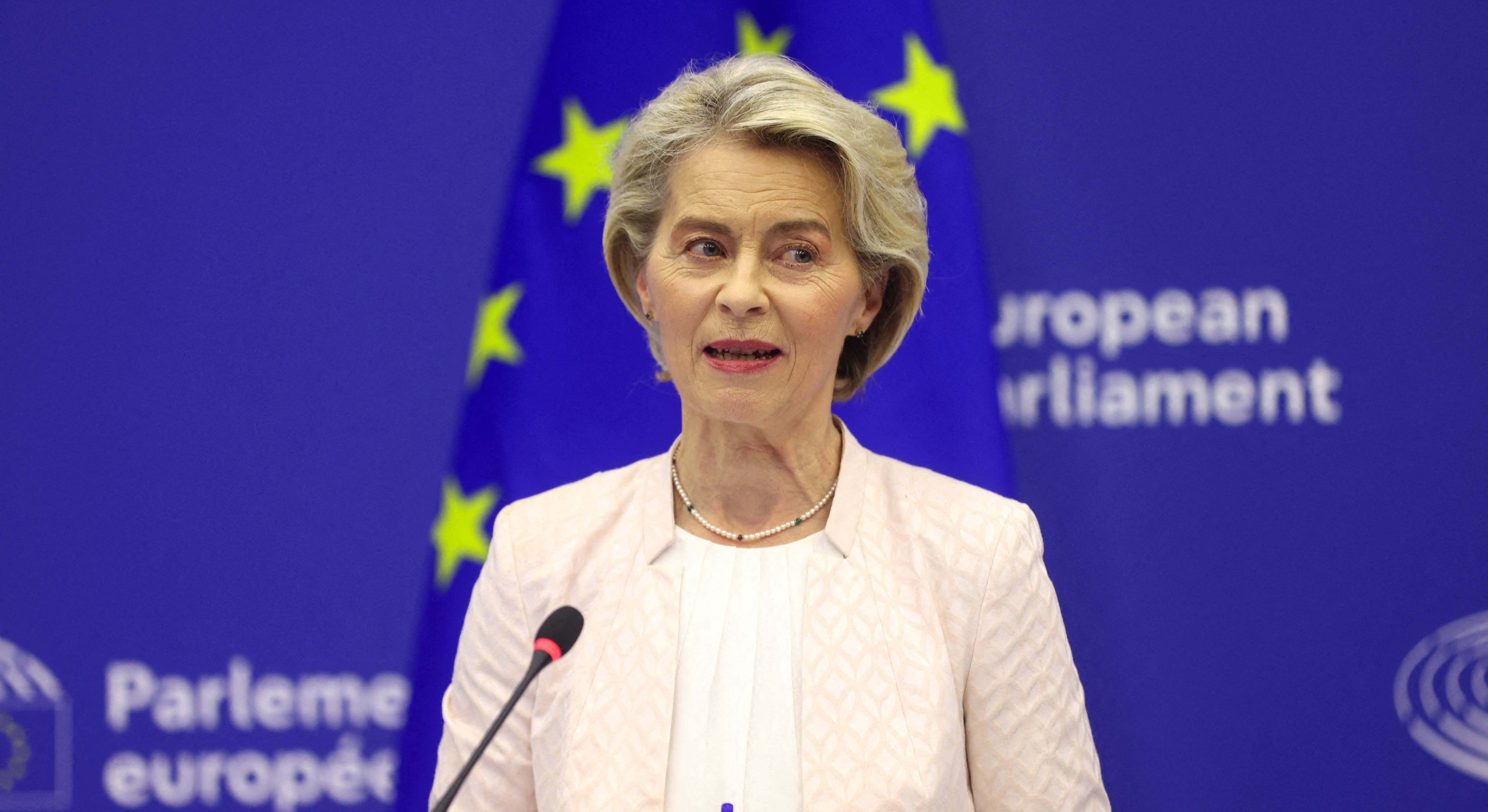 La presidenta de la Comisión Europea, Ursula von der Leyen