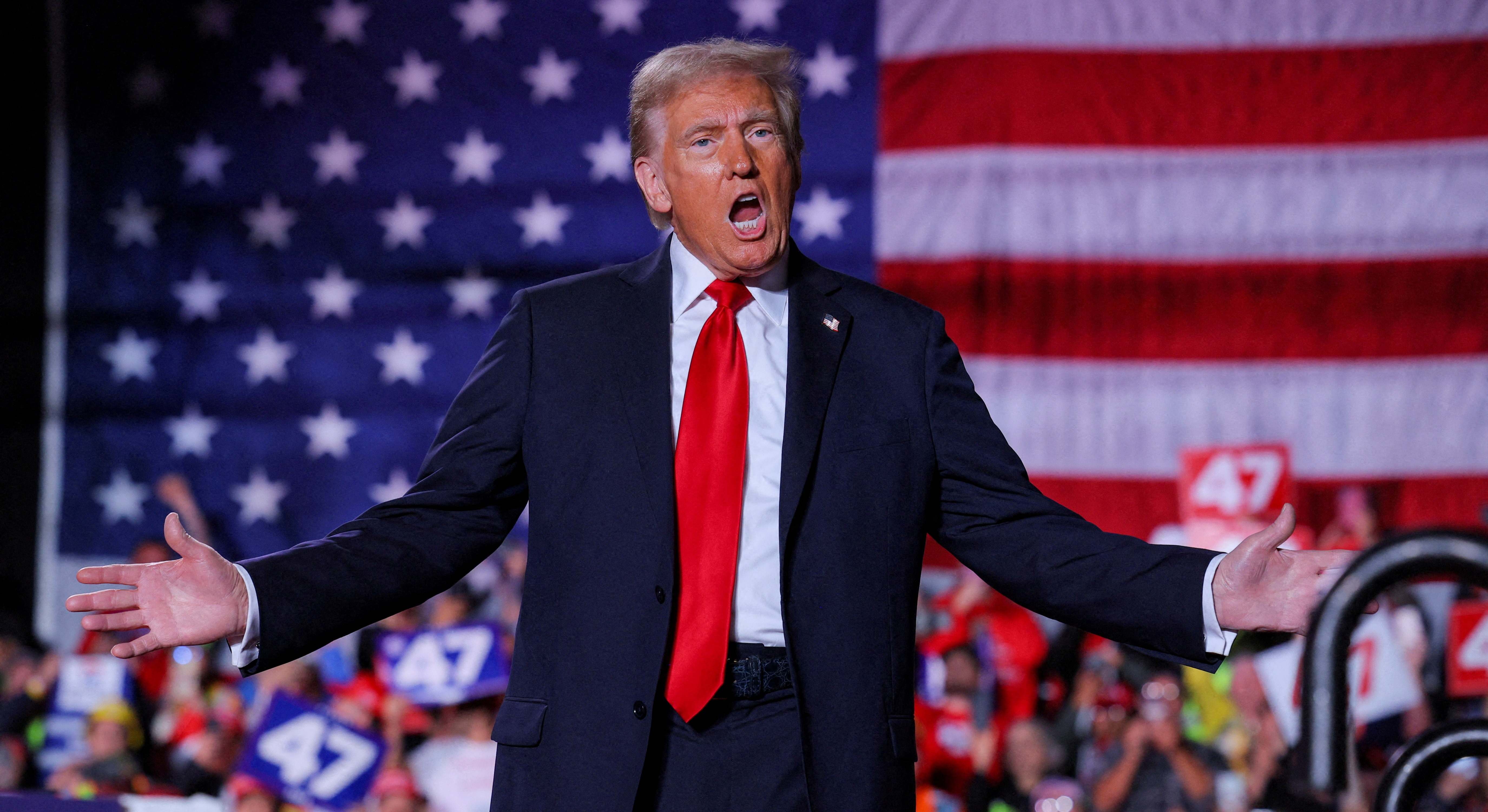 Donald Trump celebra su victoria. Foto: Reuters